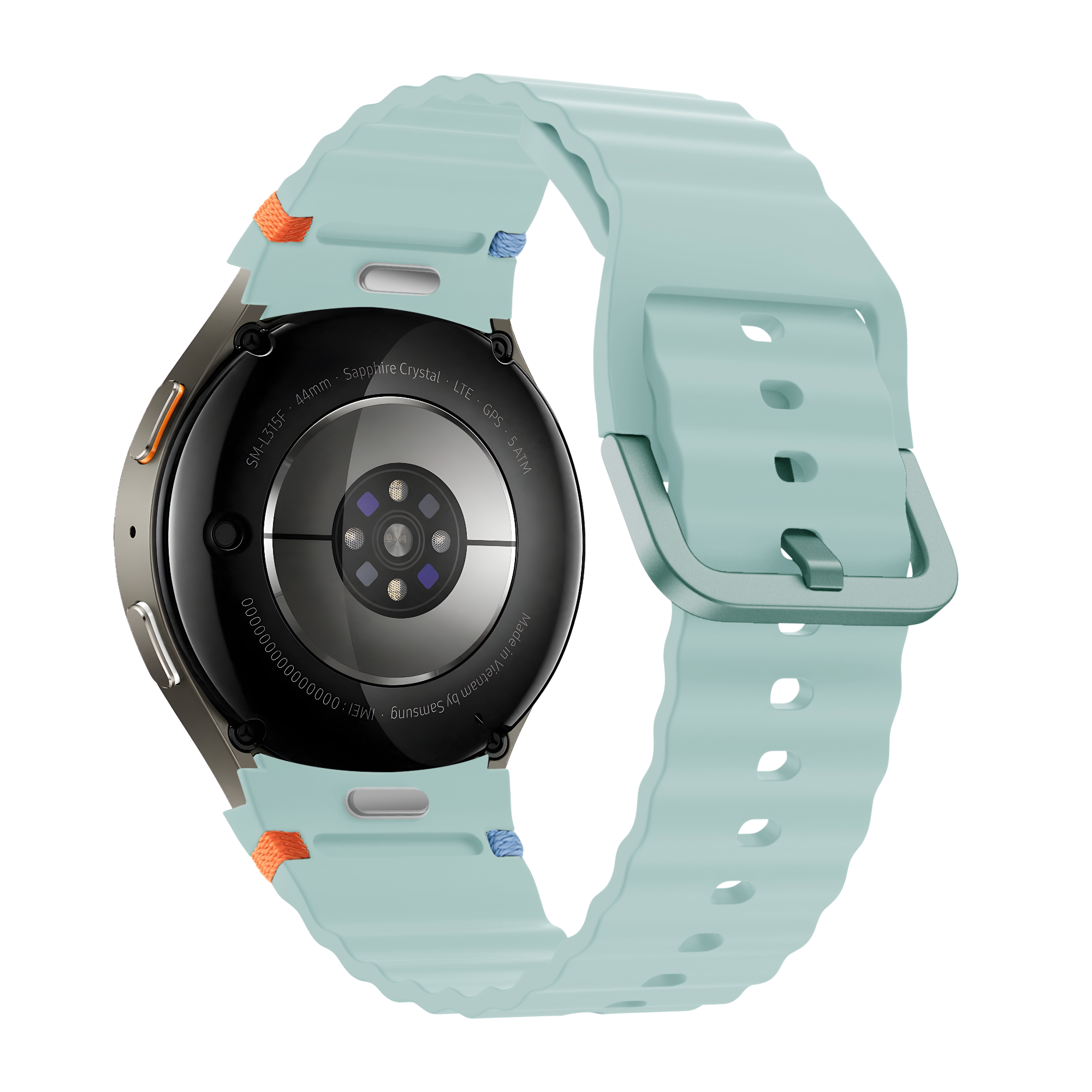 Bandz Samsung Galaxy Watch 4 44mm Wave Strap 'Easy Fit' (Mint)