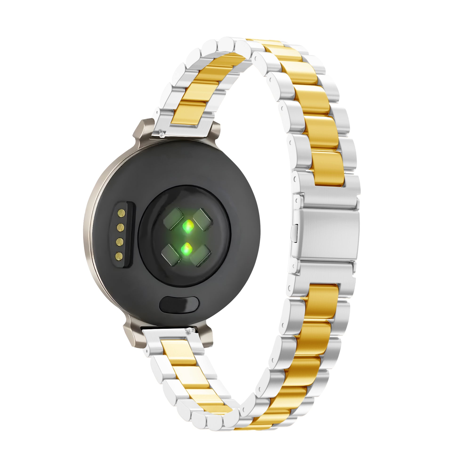 Bandz Pebble Round 2 - 14mm stalen band 'Classic' (zilver/goud)