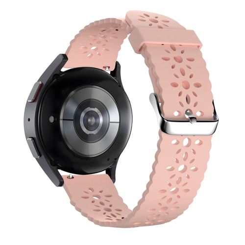 Bandz Coros Pace 2 siliconen band met bloemenpatroon (roze)