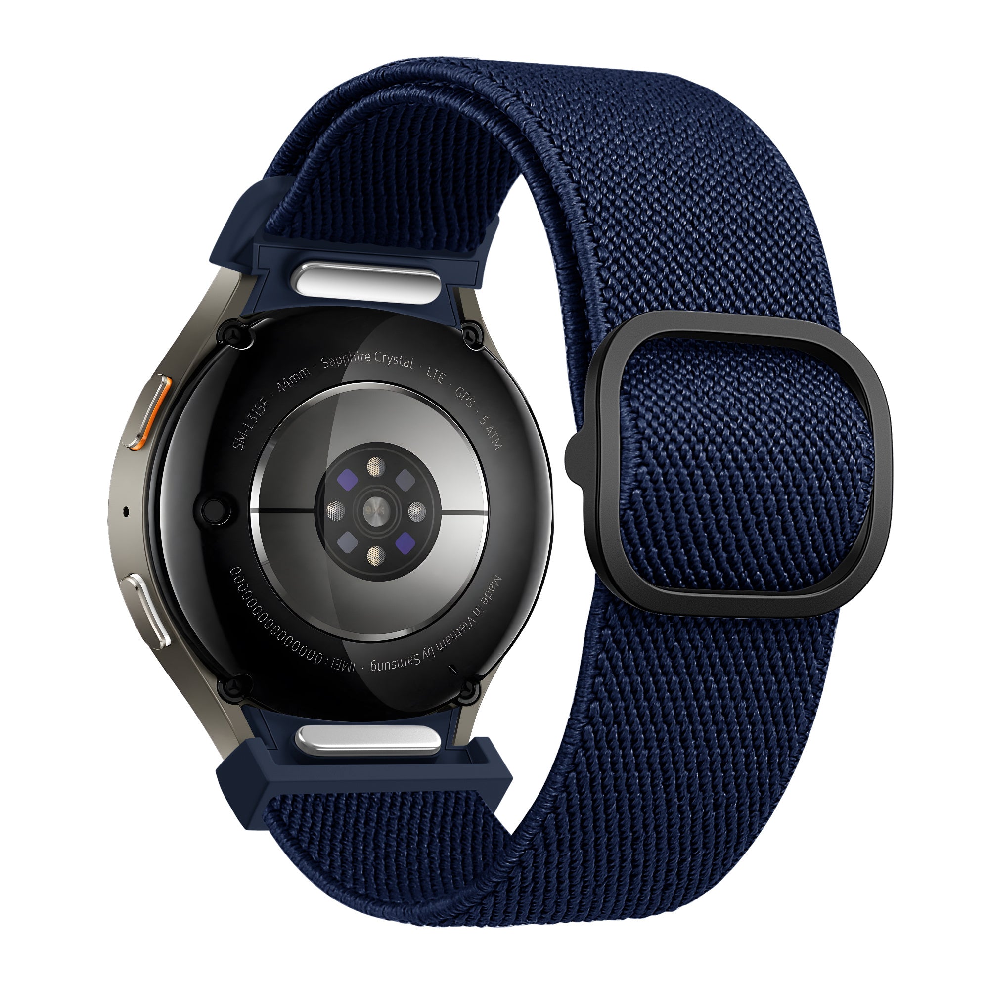 Bandz Samsung Galaxy Watch 4 44mm Elastic Strap 'Easy Fit' (Dark Blue)