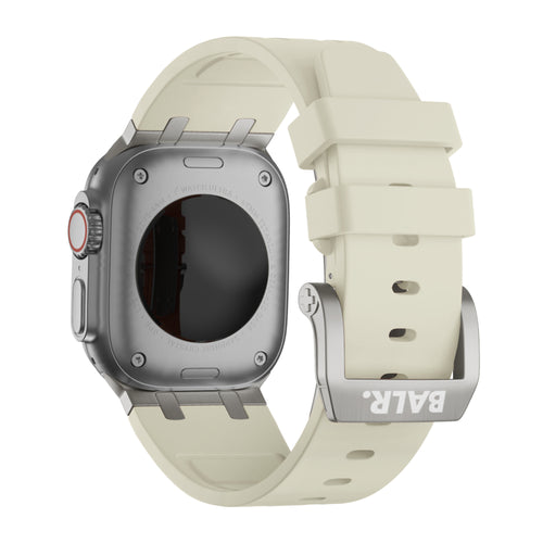 BALR. Correa de silicona Apple Watch Ultra Liquid (beige/titanio)
