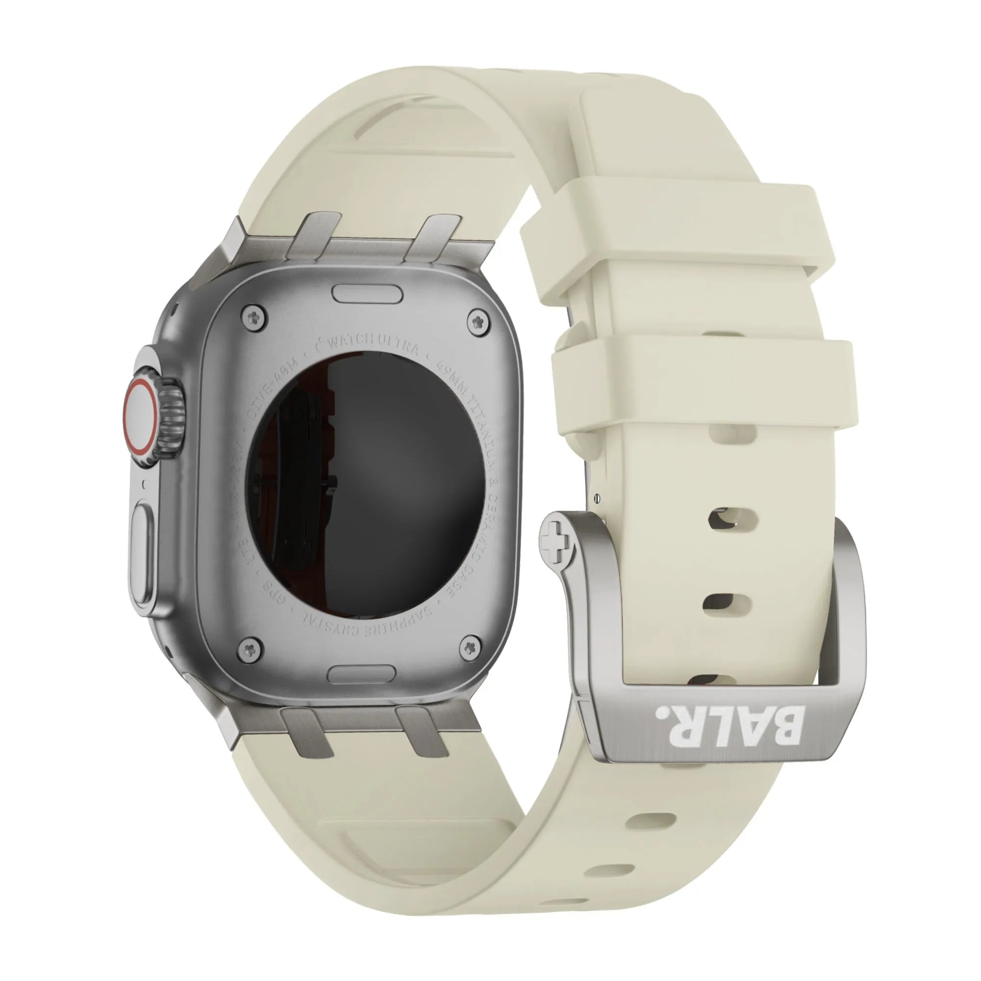BALR. Correa de silicona Apple Watch Ultra Liquid (beige/titanio)