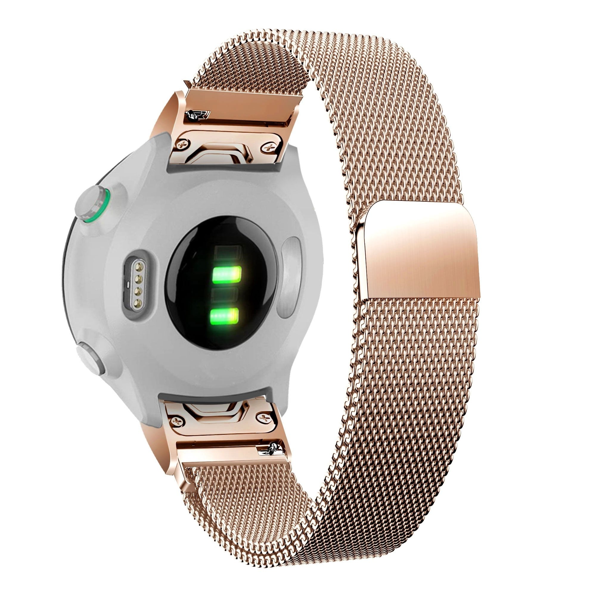 Bandz Garmin Approach S70 - 42mm Milanese Loop-Armband (Roségold)