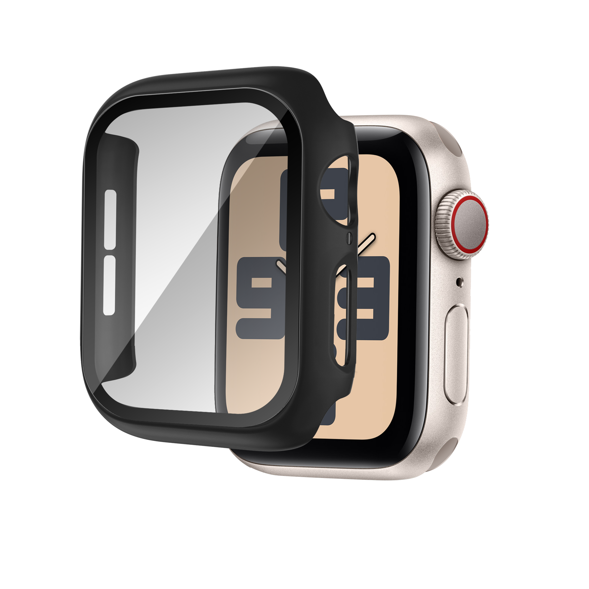 Bandz Funda PC con vidrio Apple Watch 10 - 46mm (negro)