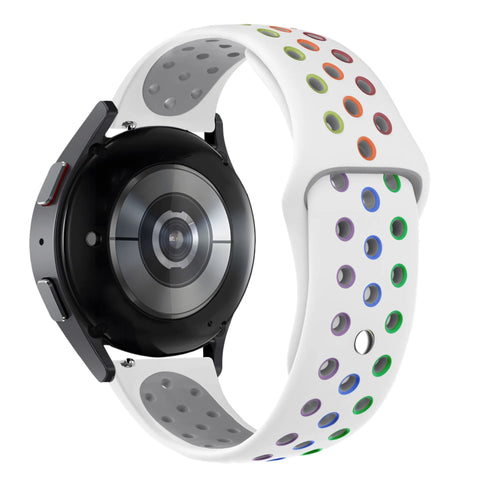 Bandz Correa deportiva 'Deluxe' Levowatch Tiny (blanco/arcoíris)
