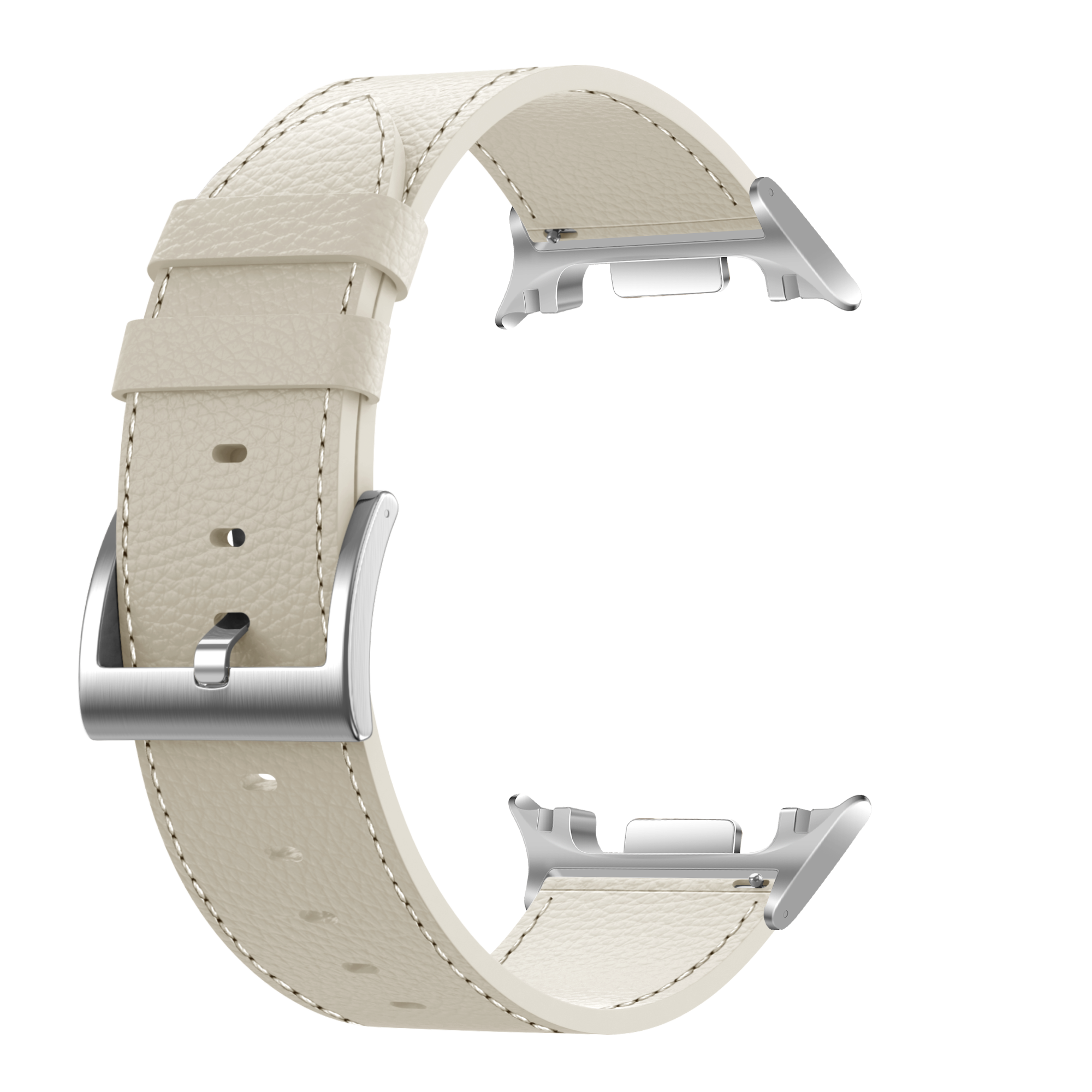 Samsung Galaxy Watch 8 Classic Gebürstetes Lederarmband (Beige)