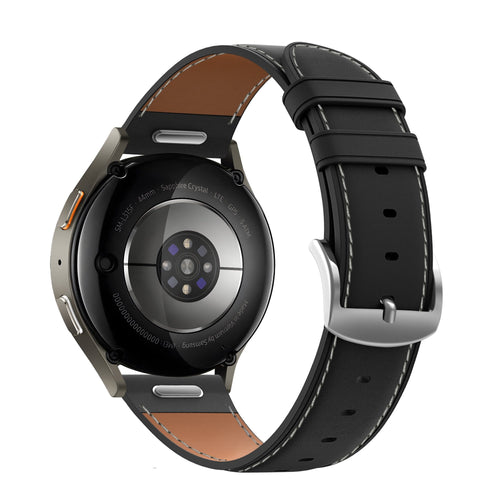 Bandz Huawei Watch GT 6 - 41mm lederen band 'Easy fit' (zwart)