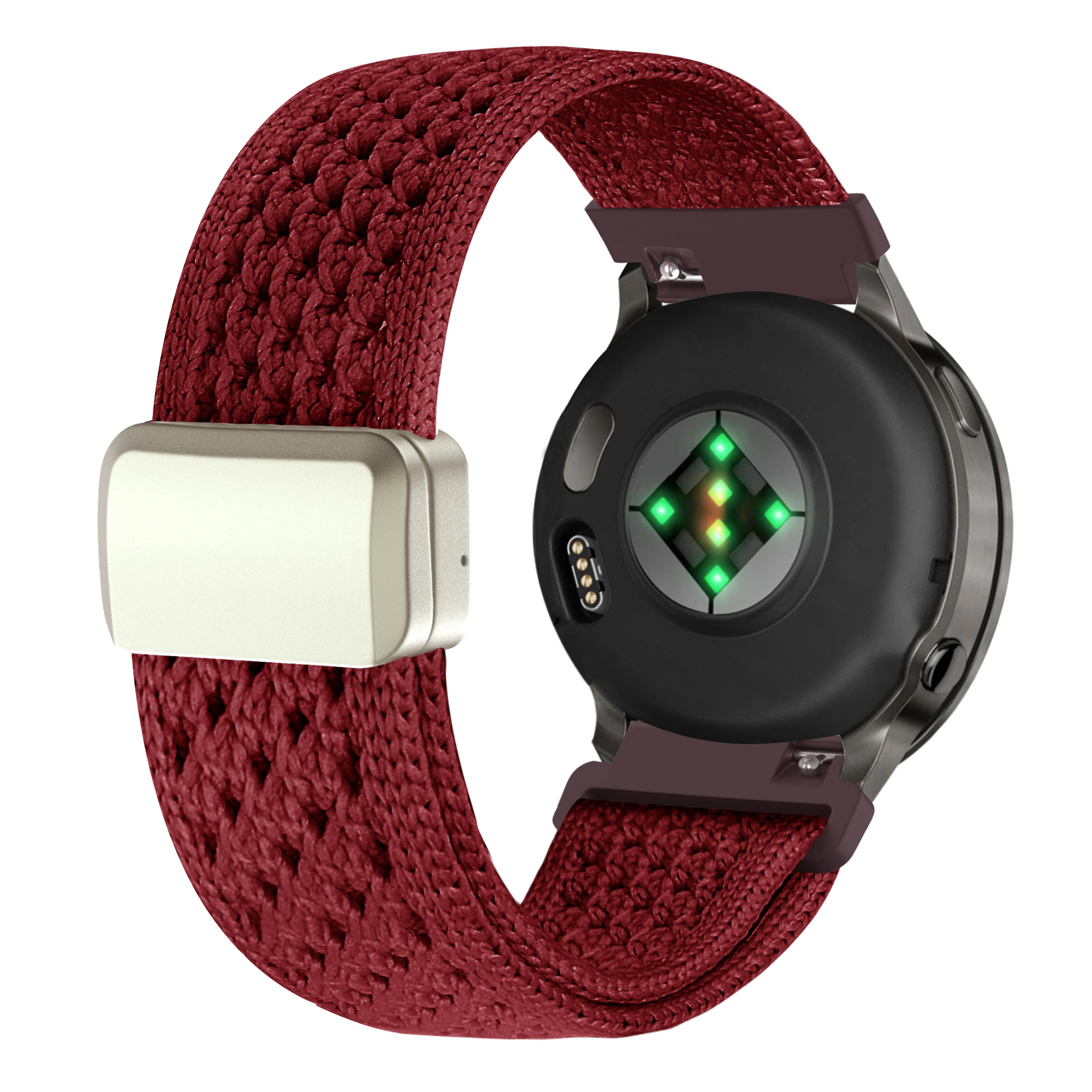 Bandz Garmin Approach J1 vintage nylon band (wijnrood)