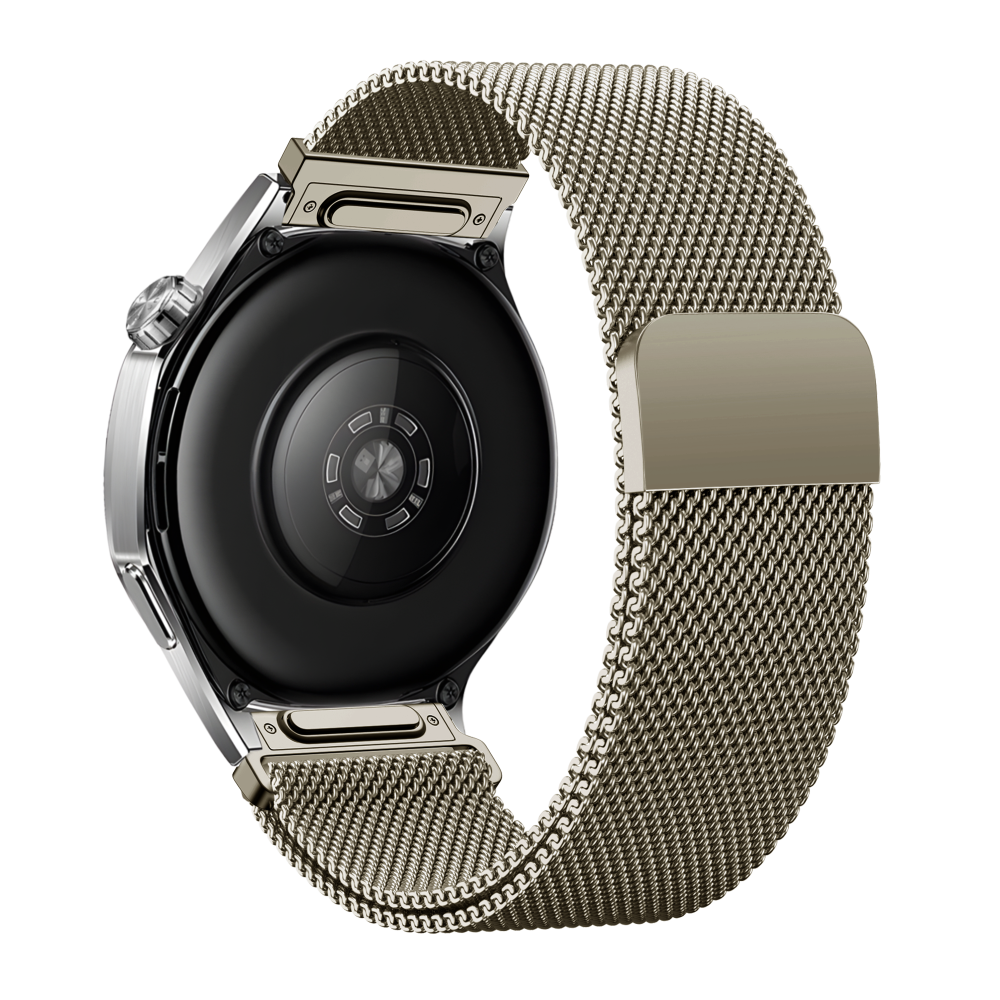 Bandz Amazfit Bip 6 'One Push' Milanese Strap (Titanium)