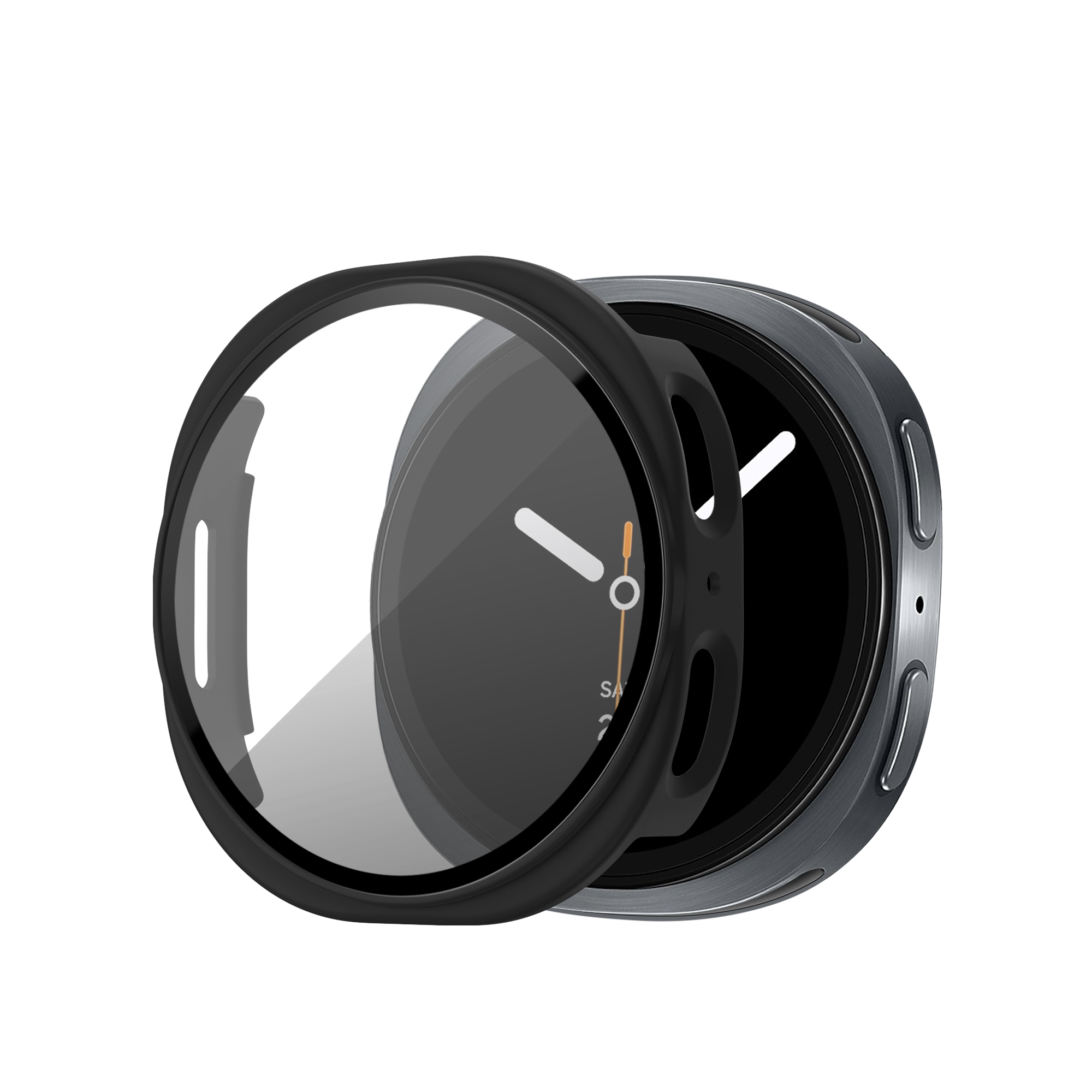 Bandz Funda PC con vidrio Samsung Galaxy Watch 8 - 44mm (negro)
