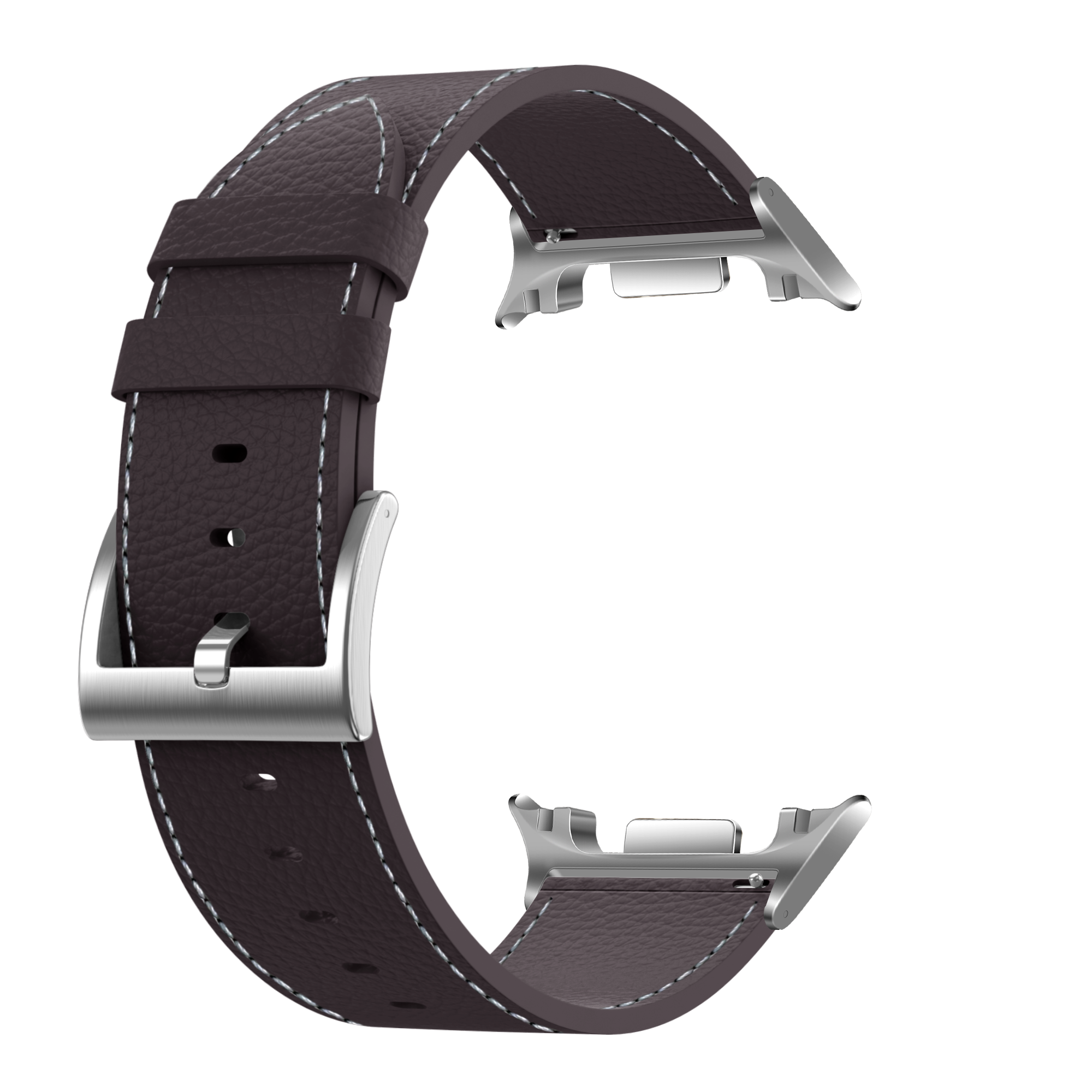 Samsung Galaxy Watch 8 Classic Gebürstetes Lederarmband (Kaffee Braun)