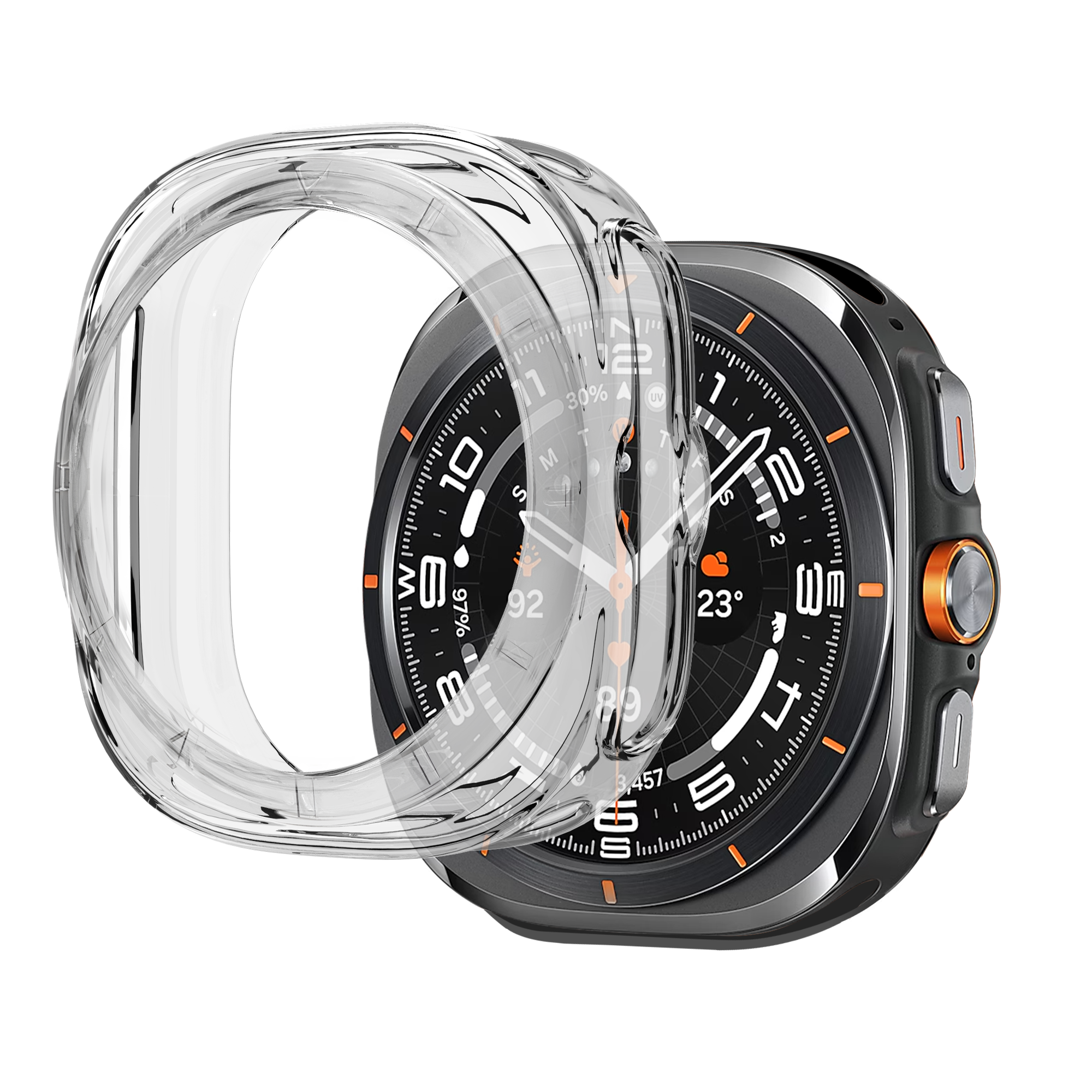 Bandz Funda TPU galvanizado Samsung Galaxy Watch Ultra (transparente)
