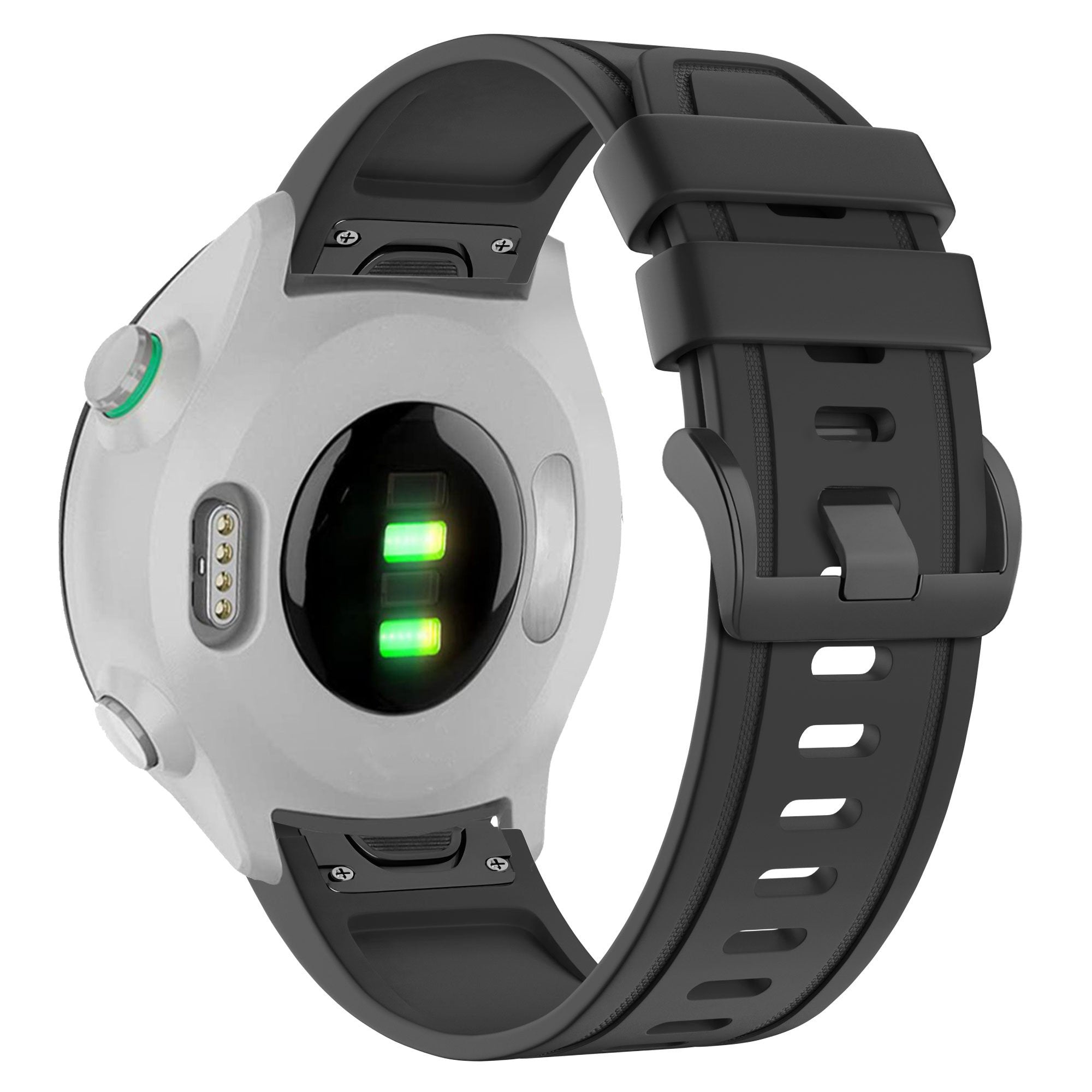 Bandz Garmin Descent Mk3(i) - 43mm Buckled Silicone Strap (Black)