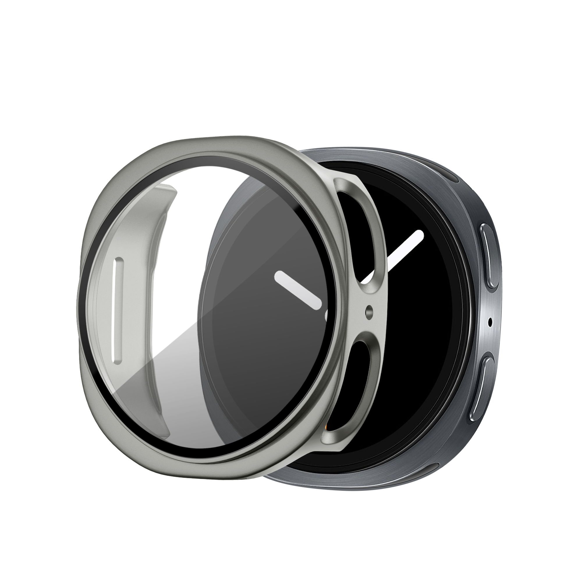 Bandz Funda PC con vidrio Samsung Galaxy Watch 8 - 44mm (titanio dorado)