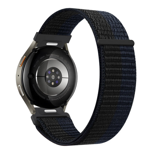 Bandz Amazfit Balance 2 Nylonarmband 'Easy fit' (Schwarz/Blau)