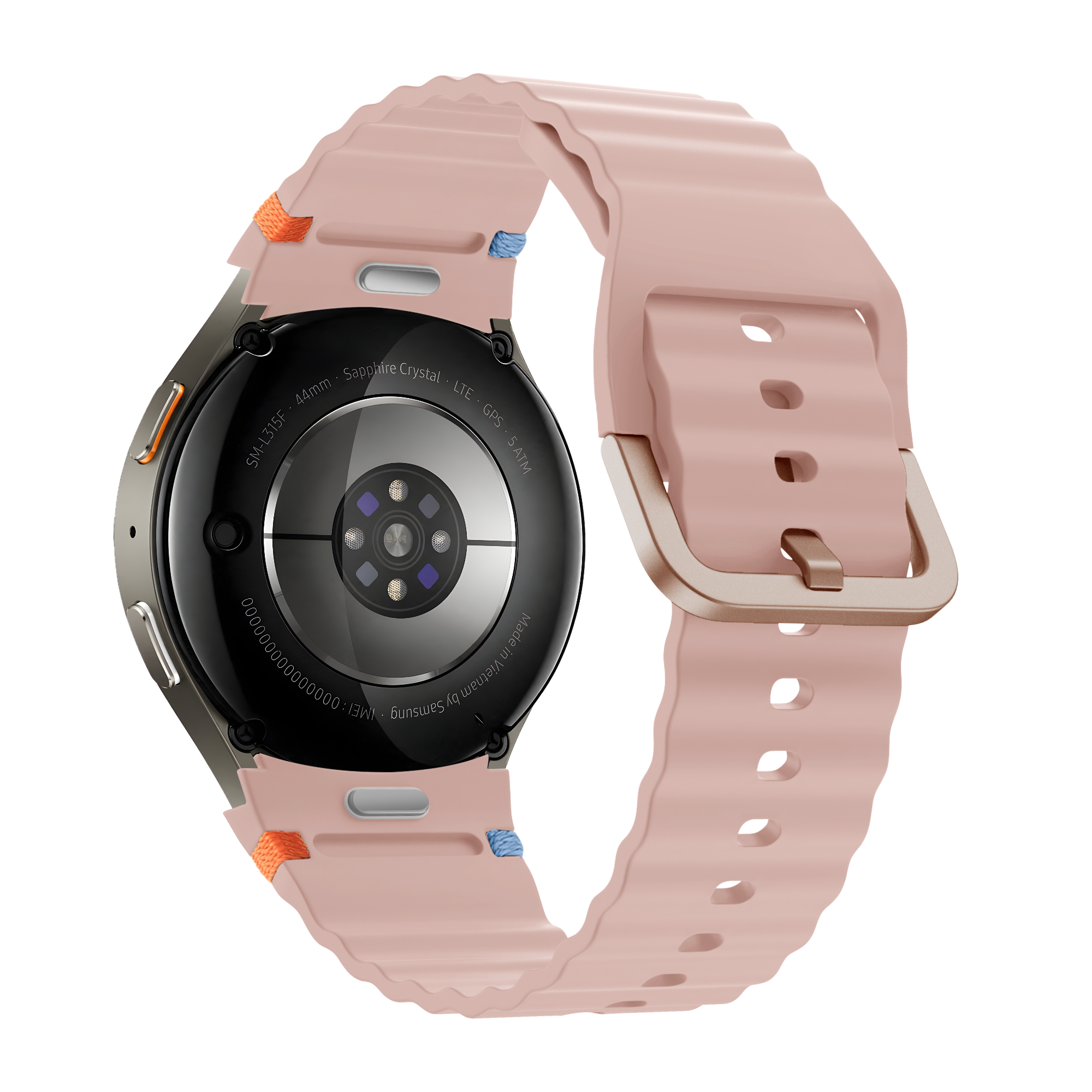 Bandz Samsung Galaxy Watch 4 44mm Wave Strap 'Easy Fit' (Light Pink)