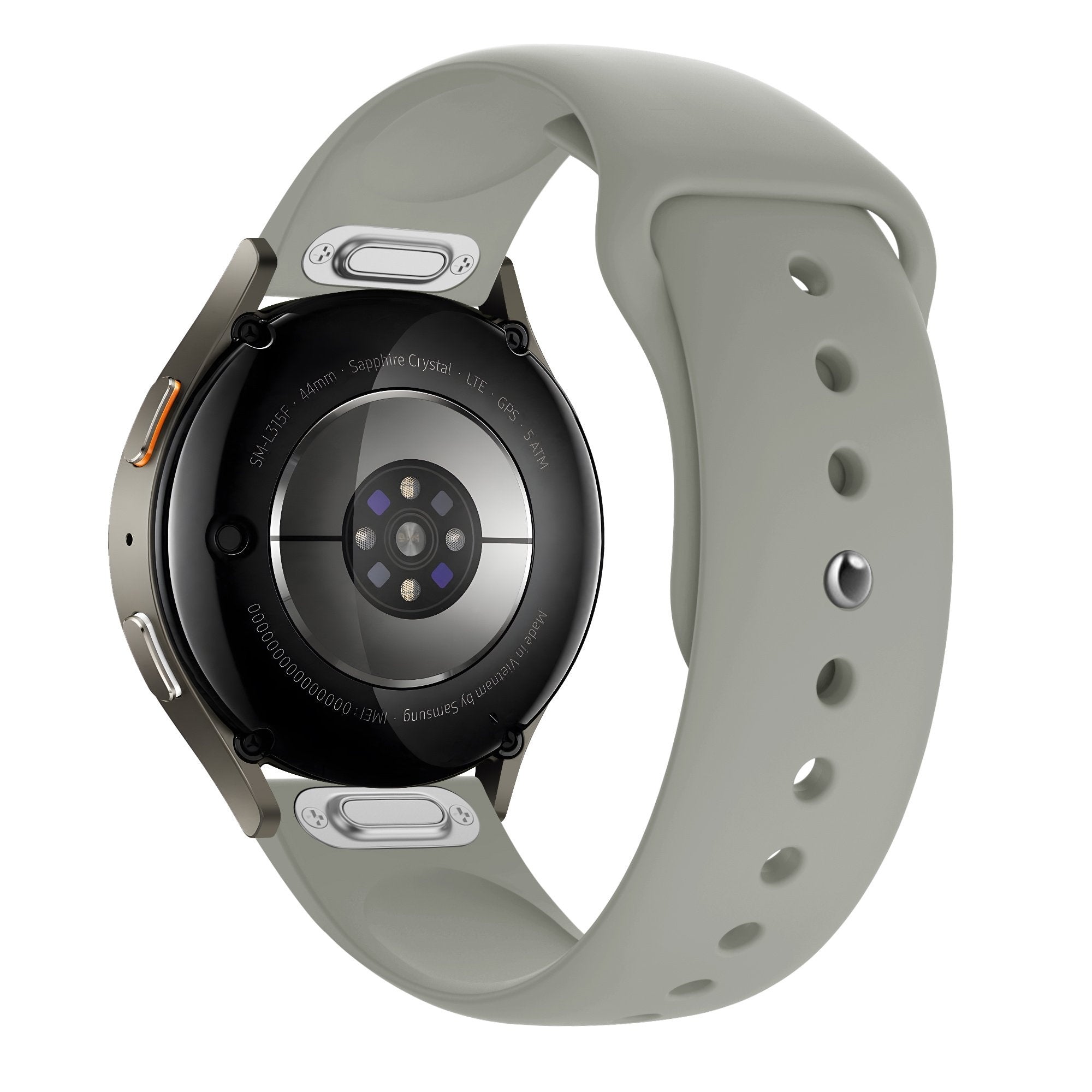 Bandz Samsung Galaxy Watch 4 - 44mm Sport Strap 'Easy Fit' (Light Grey)