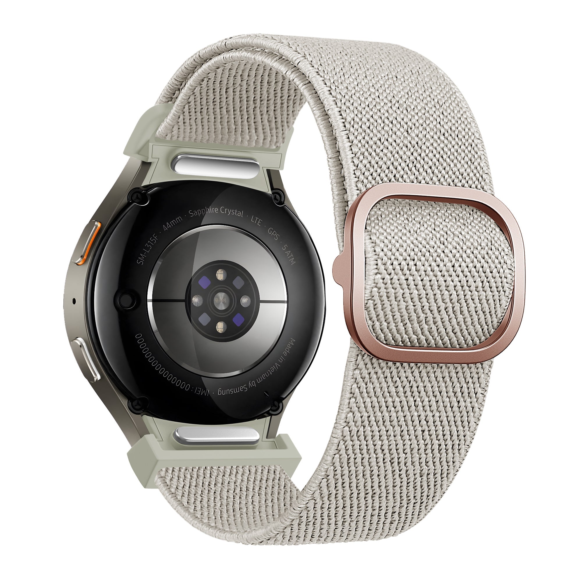 Bandz Samsung Galaxy Watch 4 44mm Elastic Strap 'Easy Fit' (Beige)