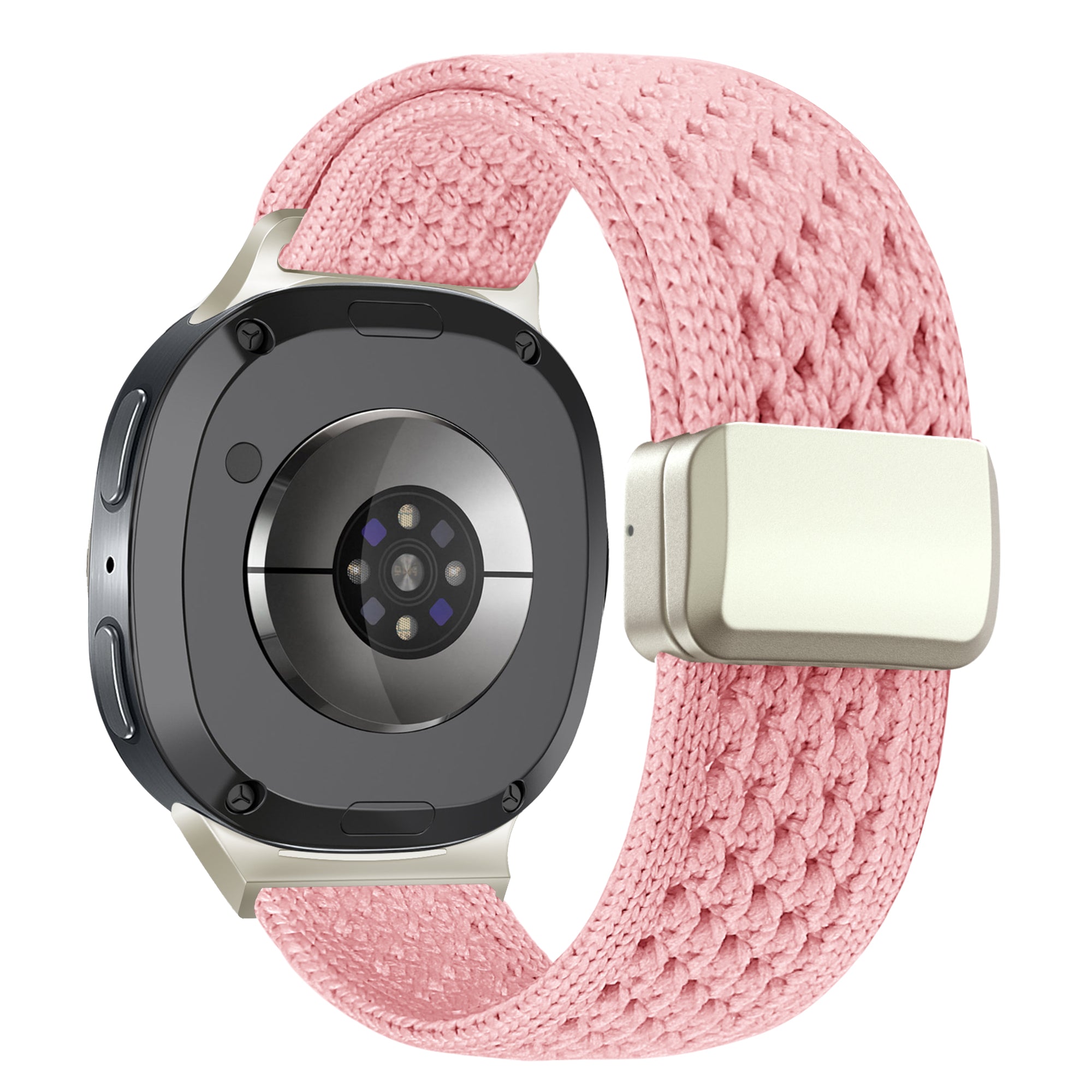 Bandz Samsung Galaxy Watch 8 - 44mm Vintage Nylon Armband (Rosa)