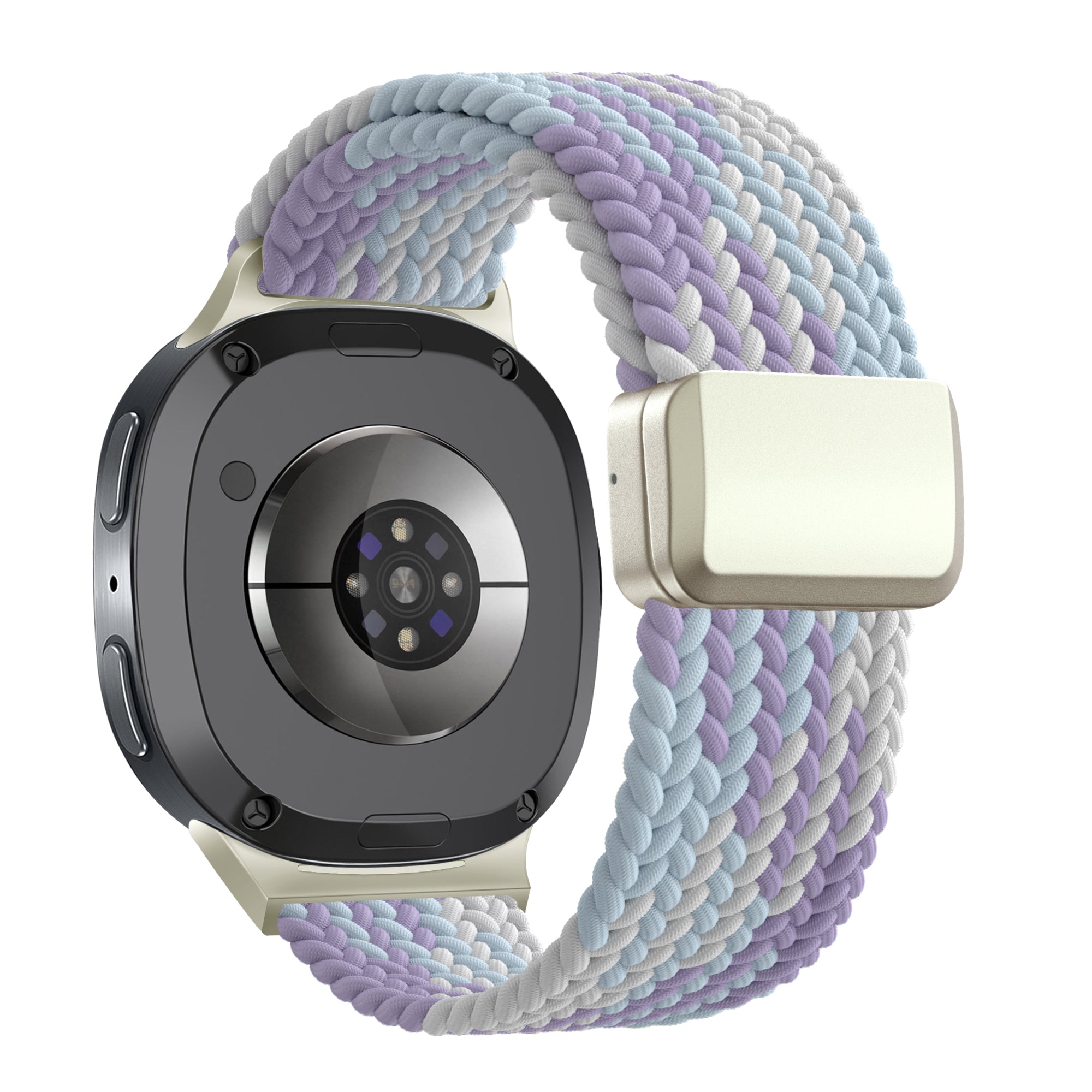 Bandz Samsung Galaxy Watch 8 Classic Magnetisches Geflochtenes Armband (Lila Mix)