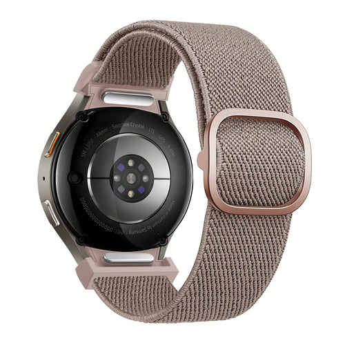 Bandz Samsung Galaxy Watch 4 Classic 46mm Elastisches Armband 'Easy Fit' (Milk Tea)