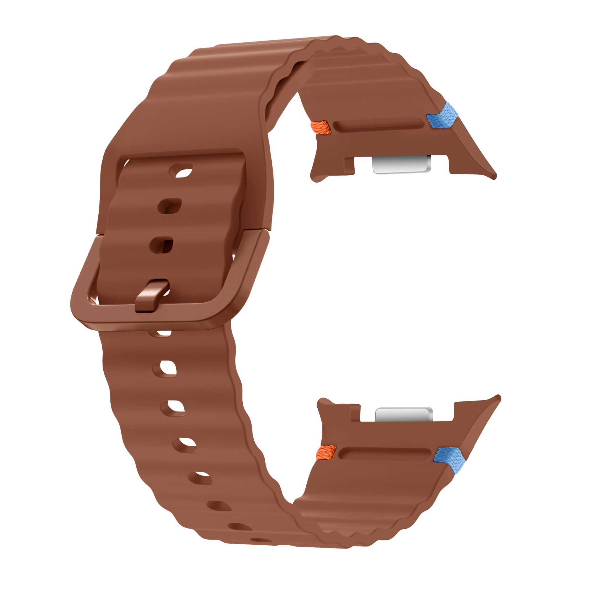 Samsung Galaxy Watch 8 - 40mm Wave Silikonarmband (Braun)
