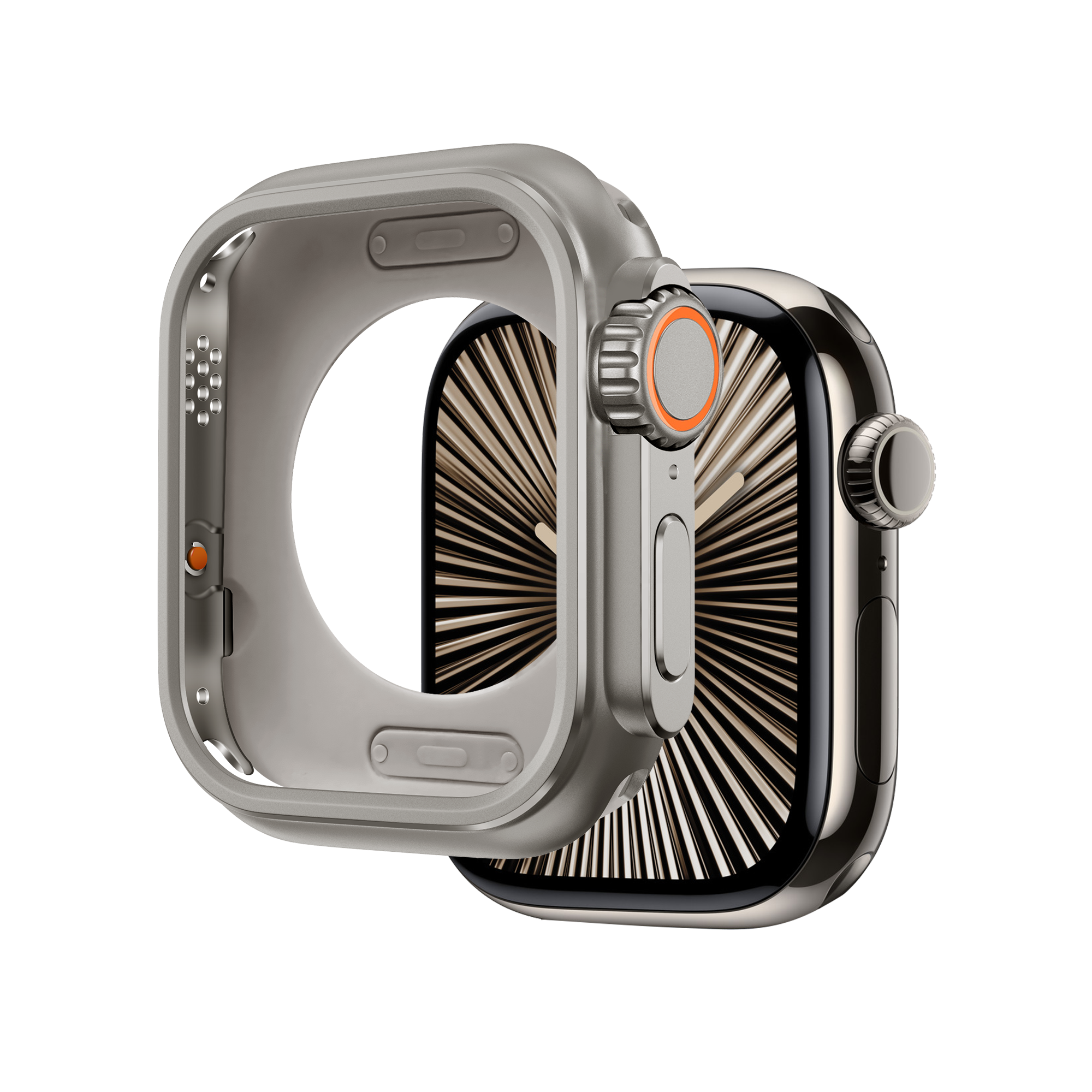 Bandz Funda metalica Apple Watch 7/8/9 - 45mm (titanio)