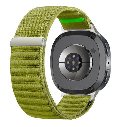  Samsung Galaxy Watch 8 Classic wave nylon bandje (veld groen)