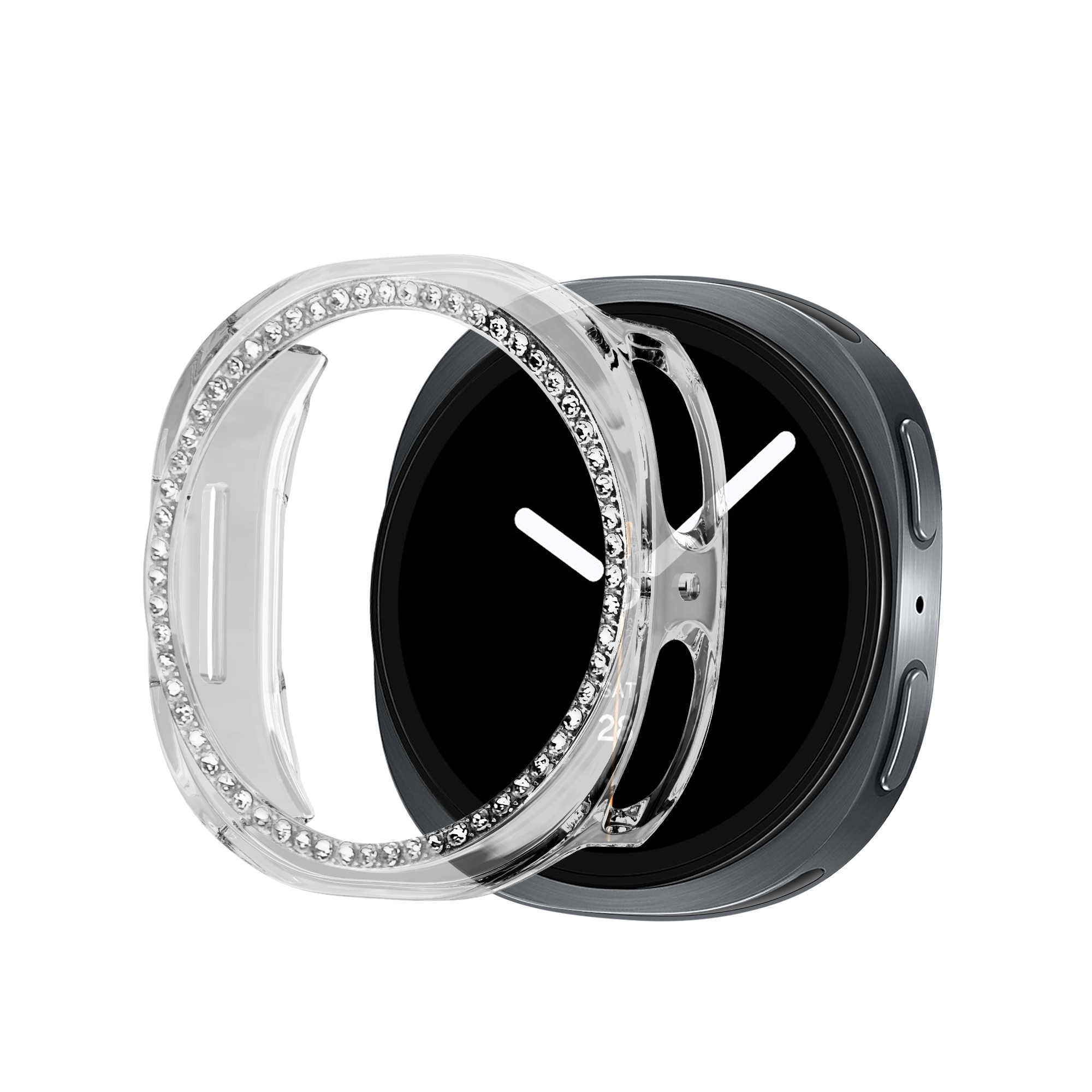 Bandz Funda PC Diamante Samsung Galaxy Watch 8 - 40mm (transparente)