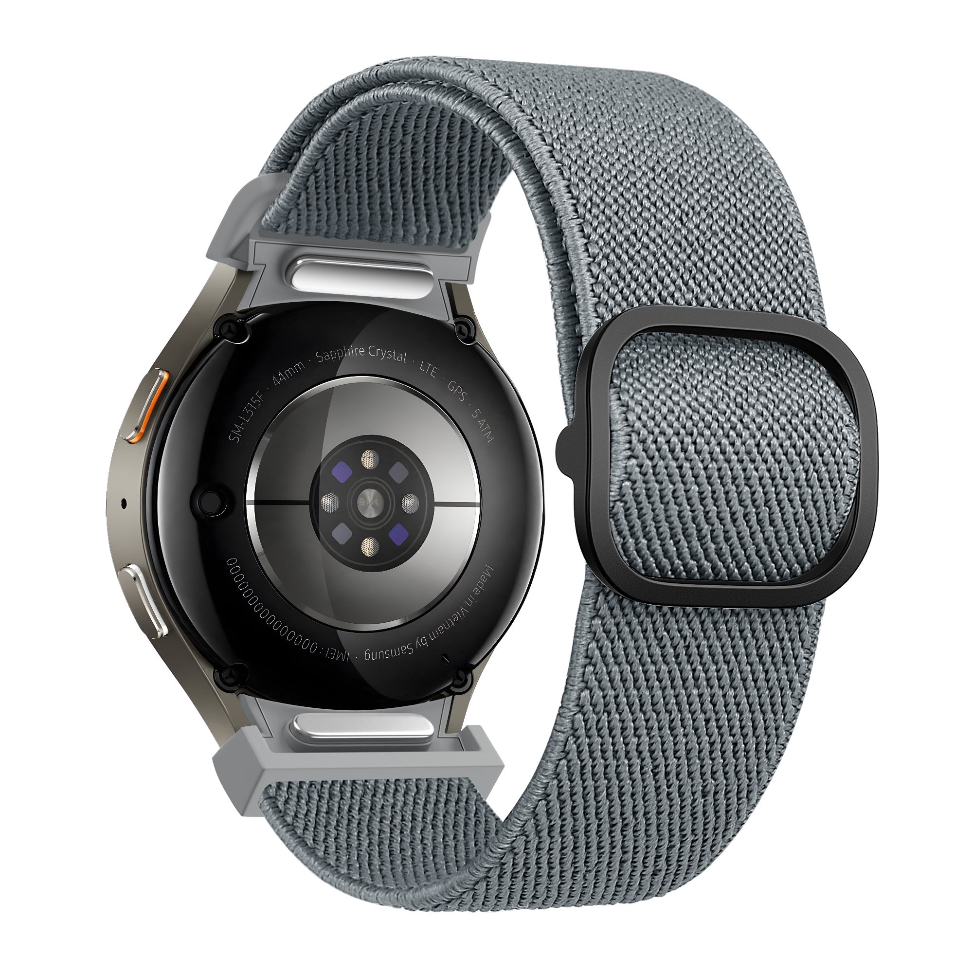 Bandz Samsung Galaxy Watch 4 44mm Elastic Strap 'Easy Fit' (Greyblue)