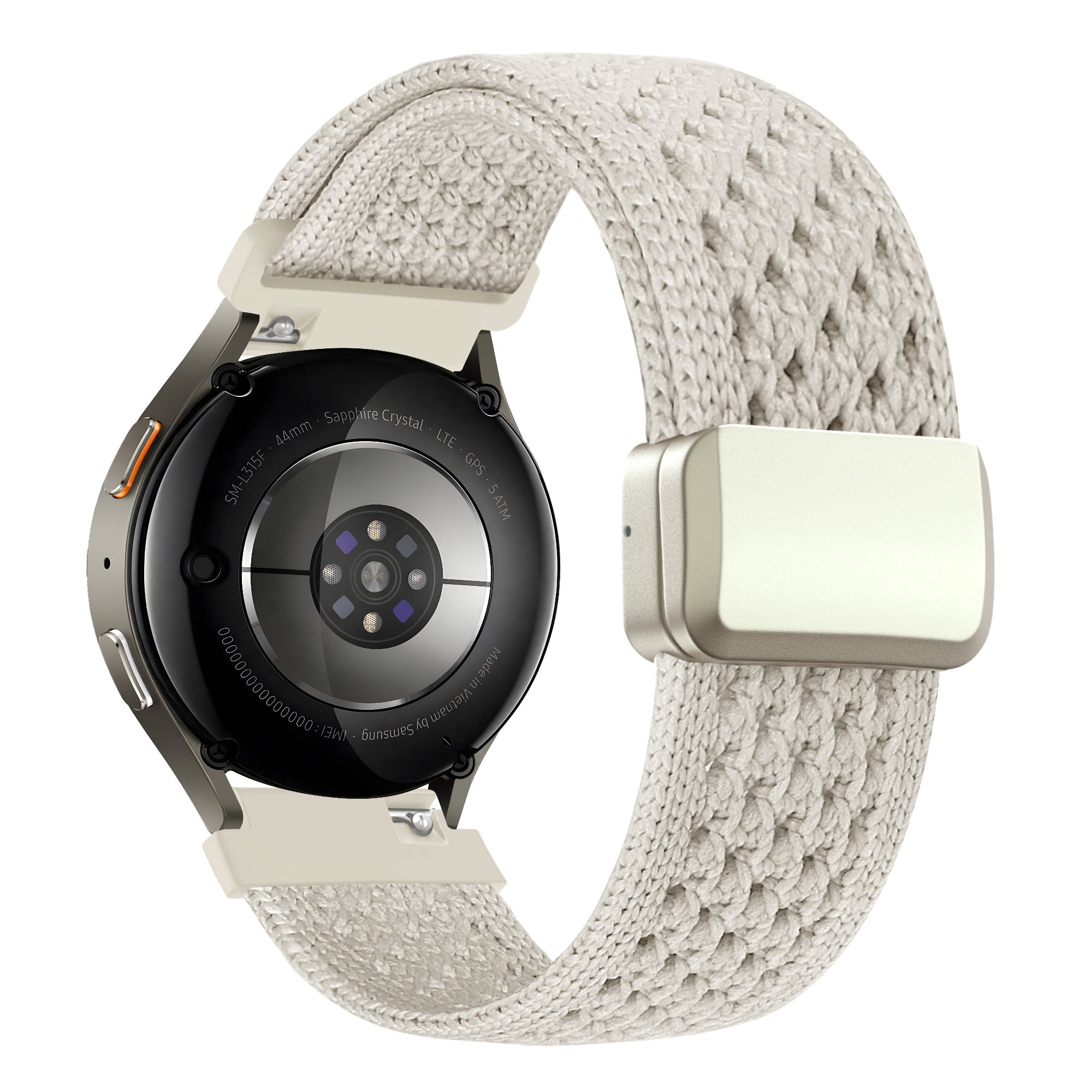 Bandz Correa nylon Vintage Samsung Galaxy Watch 7 - 44mm (blanco estrella)