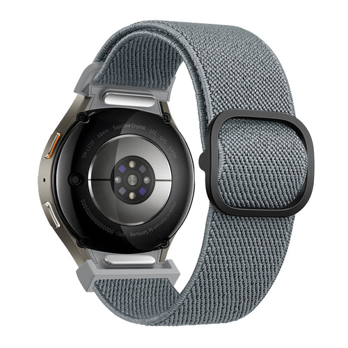 Bandz Samsung Galaxy Watch 4 Classic 46mm Elastisches Armband 'Easy Fit' (Grau/Blau)