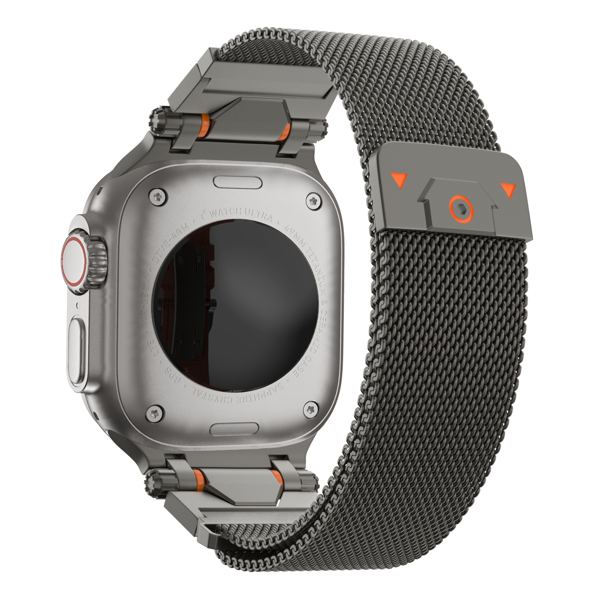 Bandz Apple Watch Rugged Milanese Loop Strap (Titanium Grey)