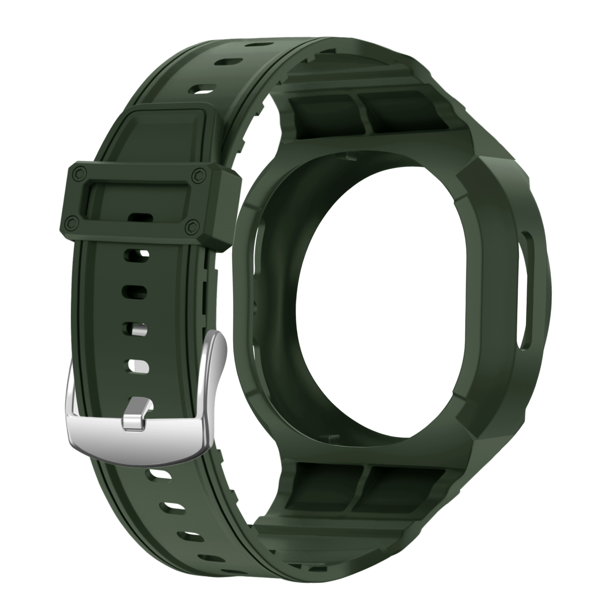 Samsung Galaxy Watch 8 - 44mm TPU Armband mit integrierter Hülle (Grün)