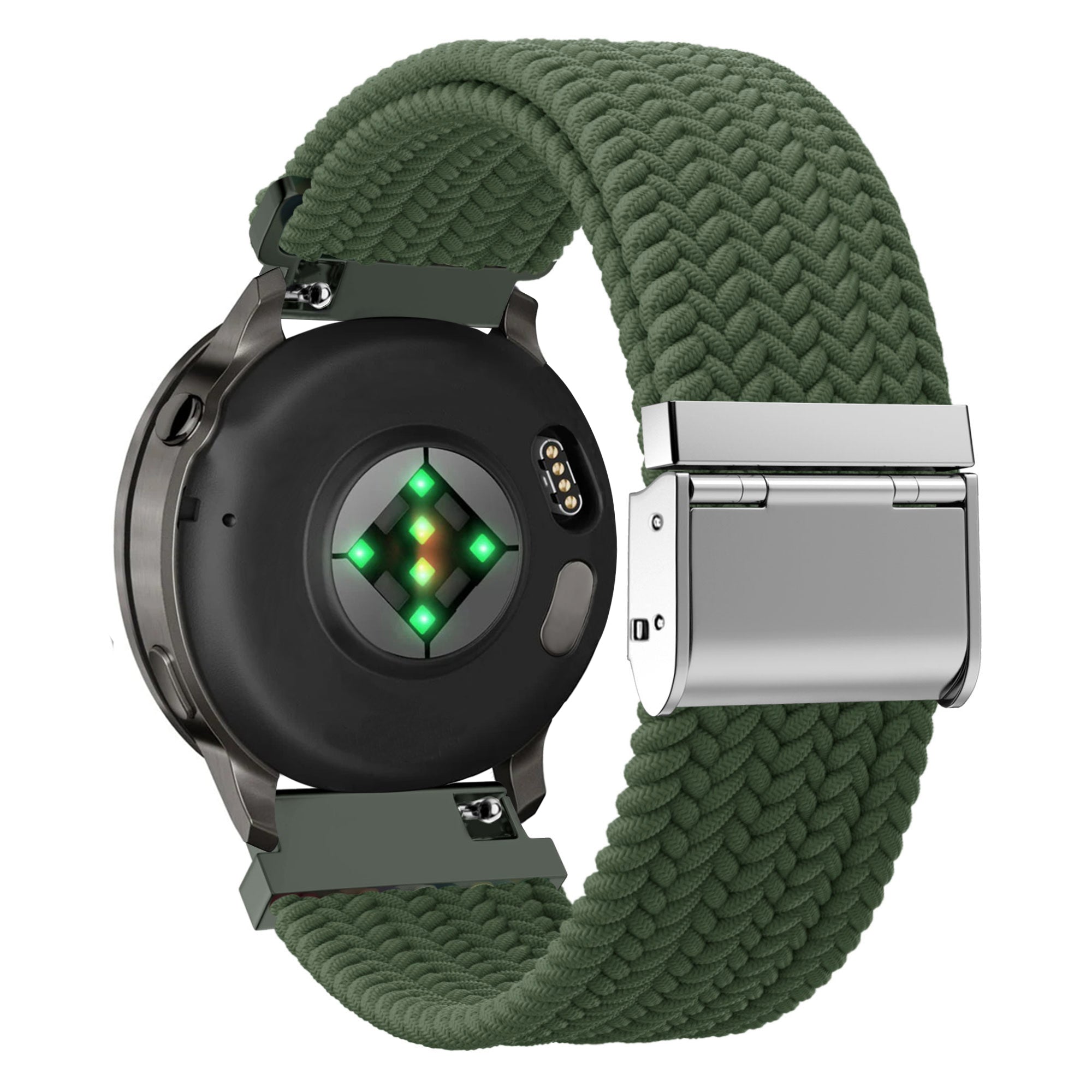 Bandz Garmin Forerunner 170 Woven Nylon Strap (Olive Green)
