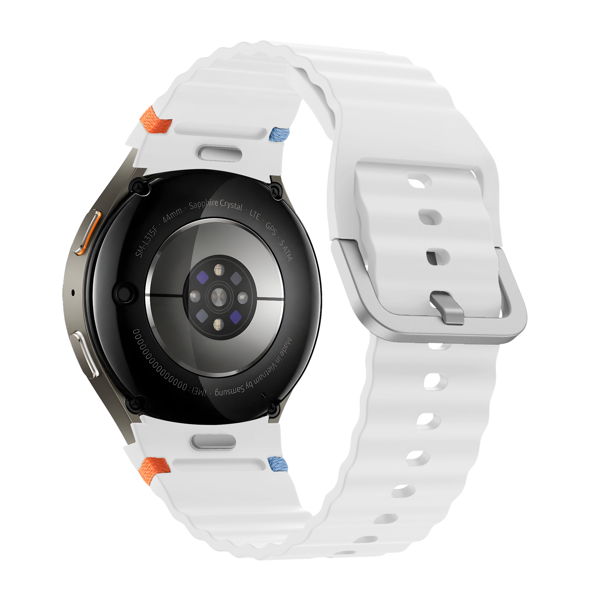 Bandz Samsung Galaxy Watch 4 44mm Wave Strap 'Easy Fit' (White)