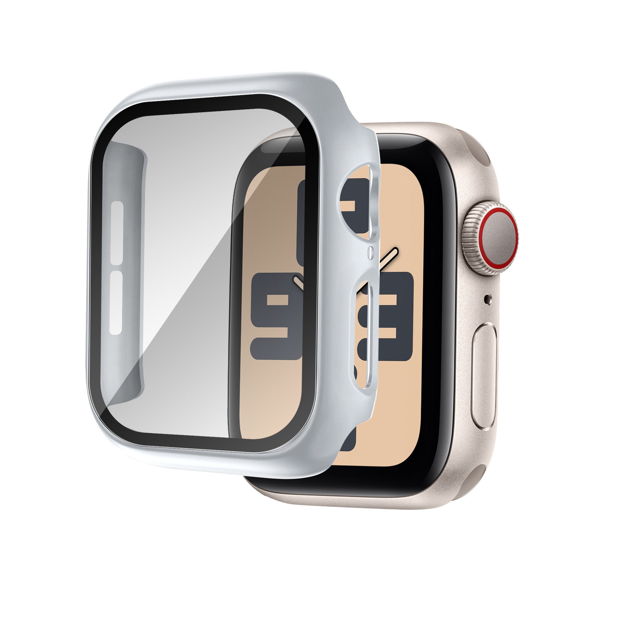 Bandz Funda PC con vidrio Apple Watch 10 - 42mm (plateado)