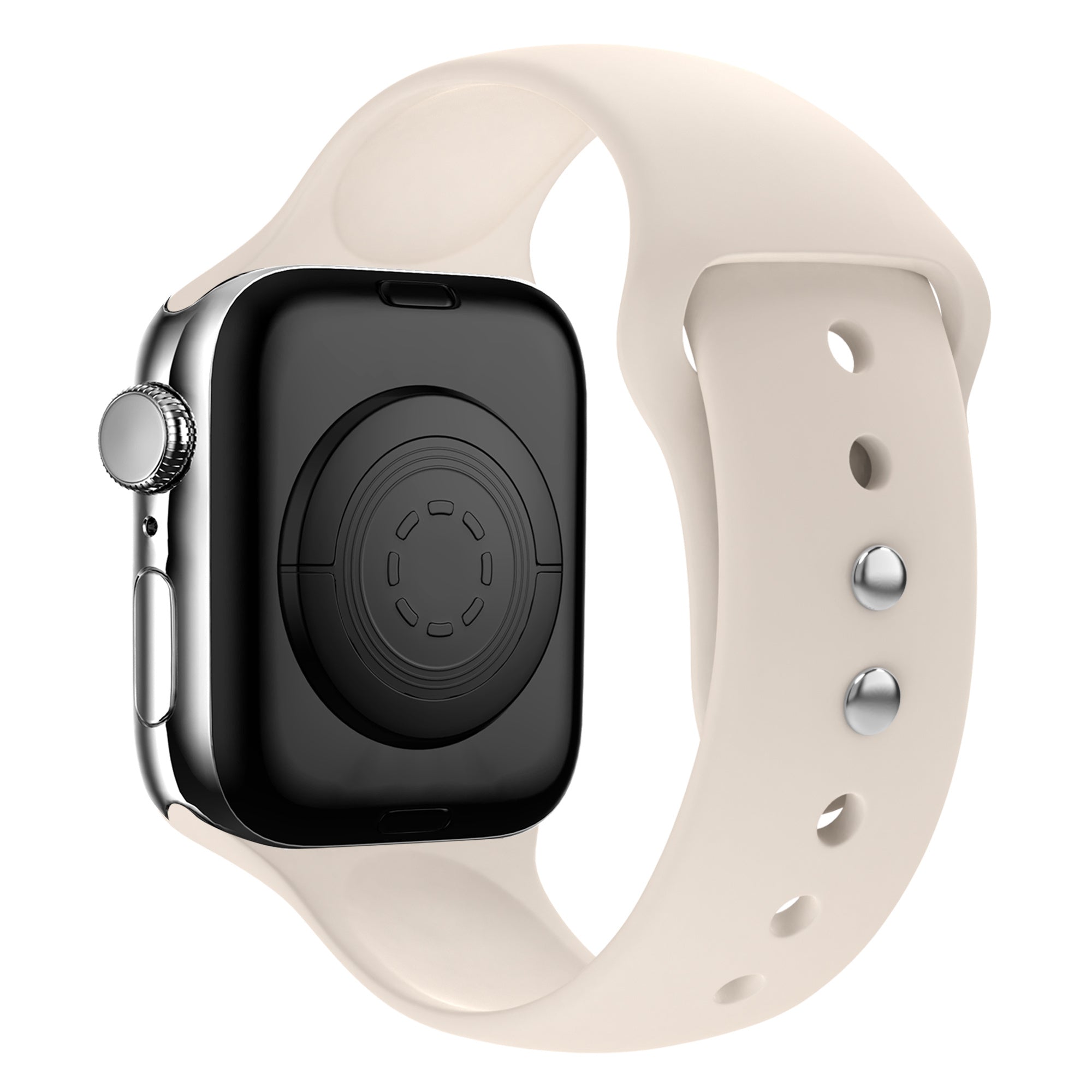 Bandz Correa silicona doble broche Apple Watch (blanco estrella)