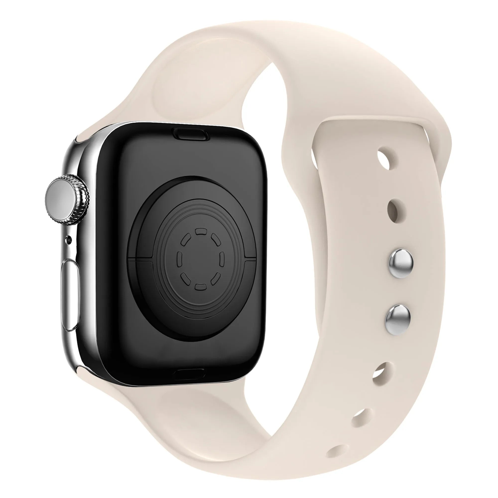 Bandz Correa silicona doble broche Apple Watch (blanco estrella)