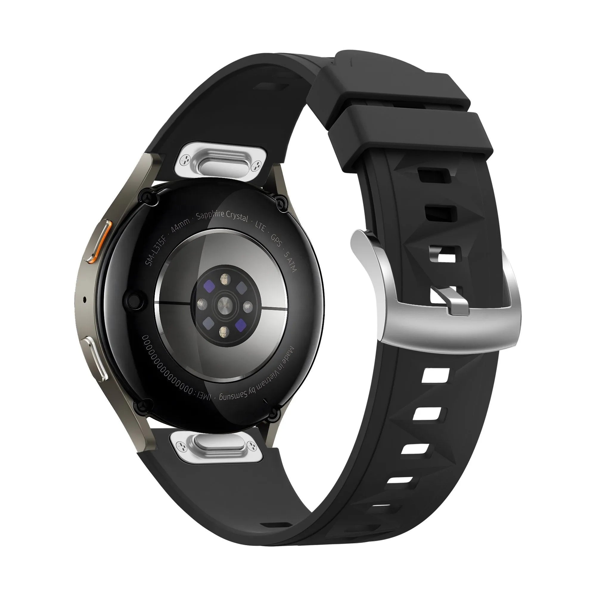 Bandz Fossil Gen 6 - 42mm Silicone Strap 'Easy Fit' (Black)