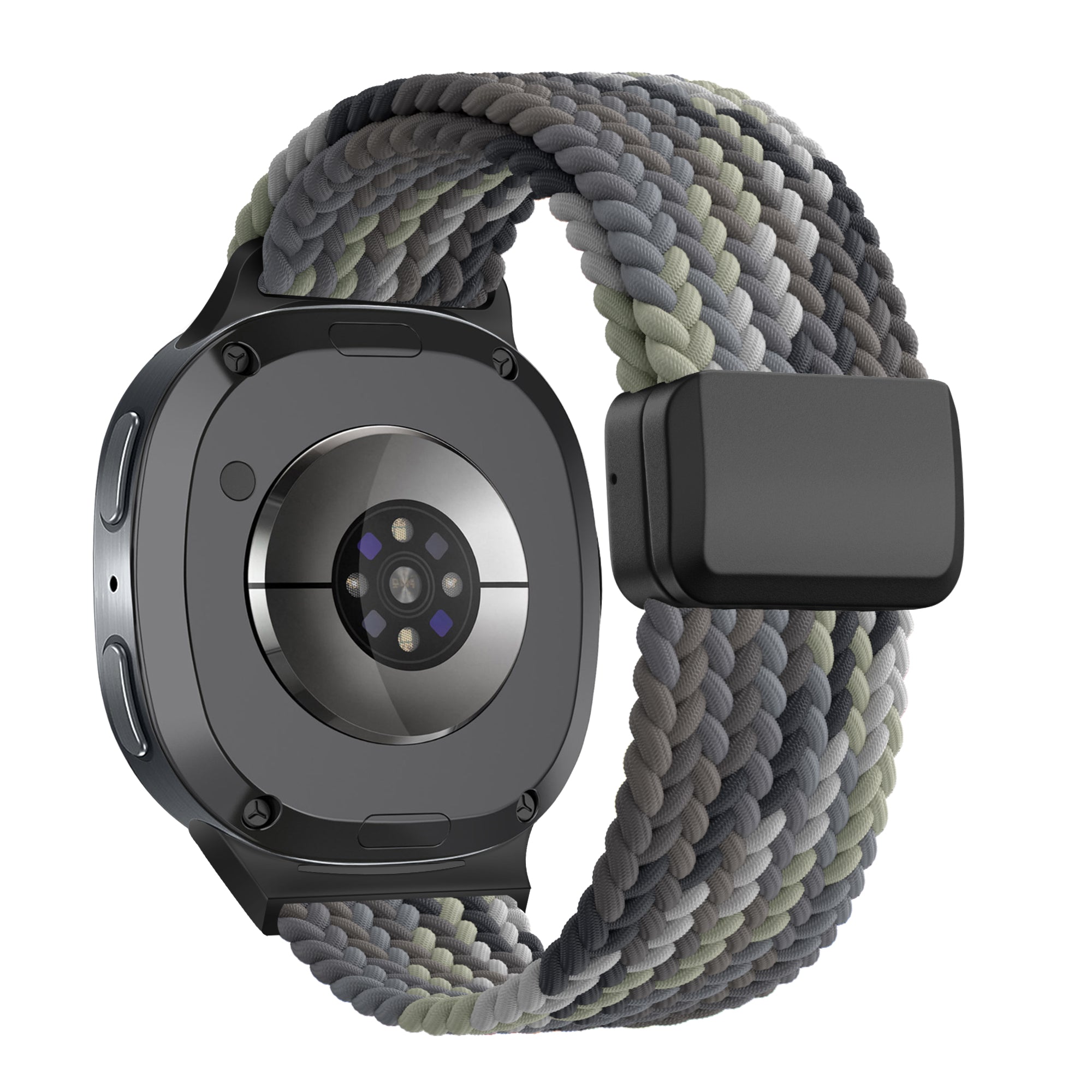 Bandz Samsung Galaxy Watch 8 - 40mm Magnetisches Geflochtenes Armband (Mandala Schwarz)