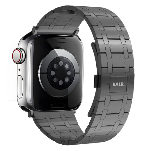 BALR. Correa de acero inoxidable Apple Watch (negra)