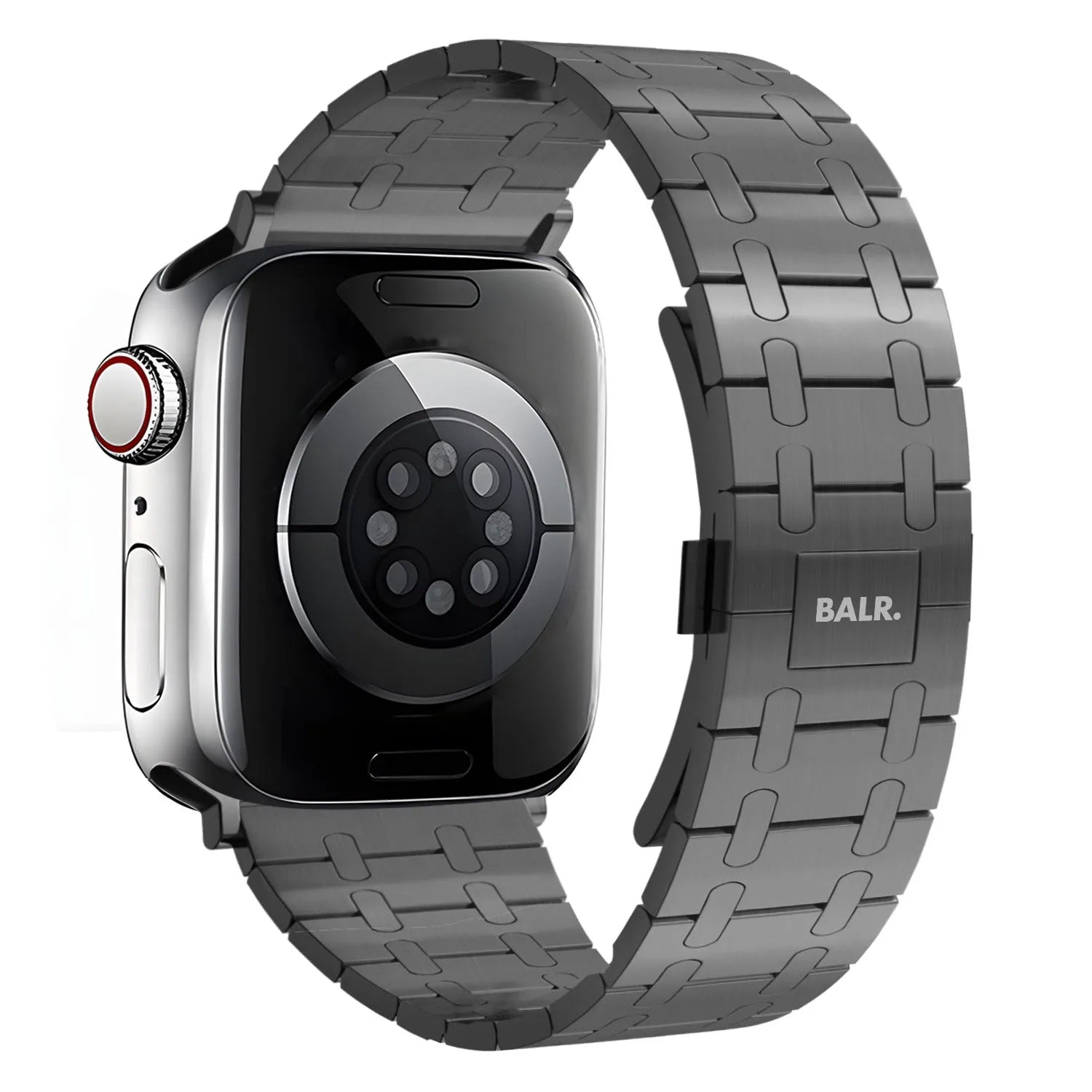 BALR. Correa de acero inoxidable Apple Watch (negra)
