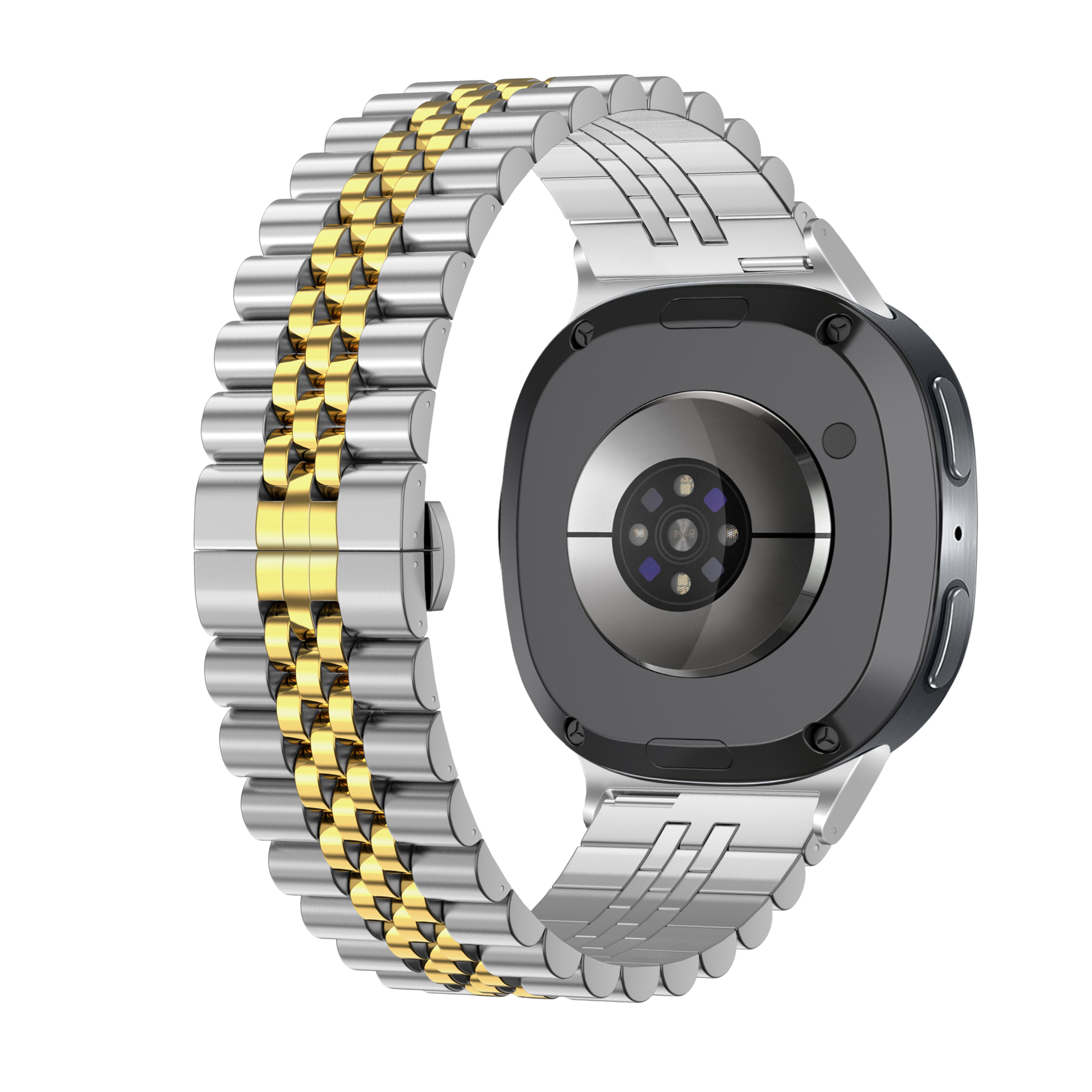 Samsung Galaxy Watch 8 - 40mm Jubilee Stahlarmband (Silber/Gold)