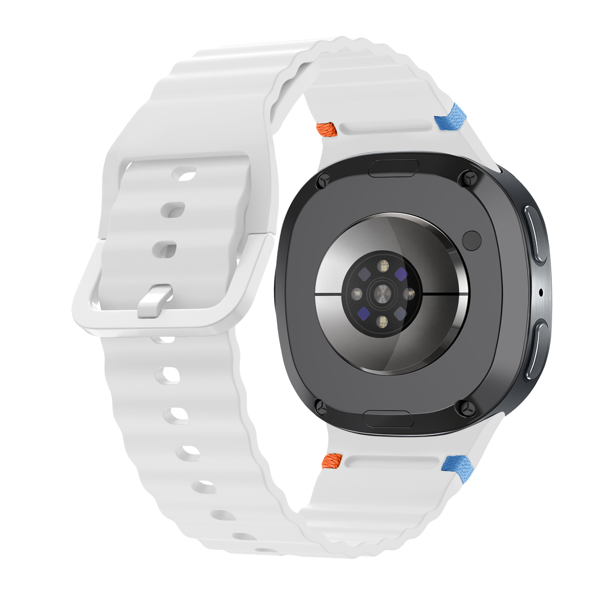 Samsung Galaxy Watch 8 - 40mm Wave Silikonarmband (Weiß)