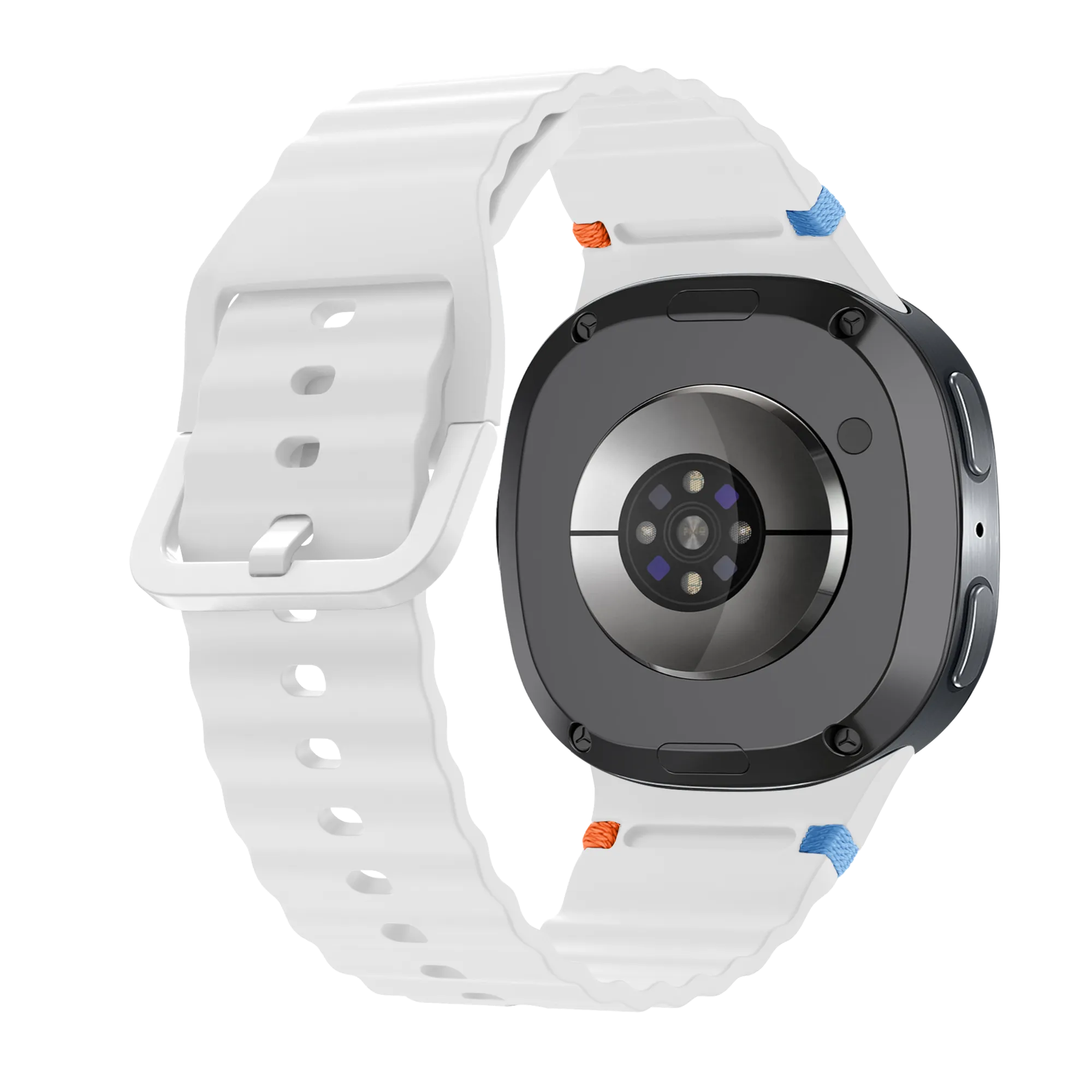 Samsung Galaxy Watch 8 - 40mm Wave Silicone Strap (White)