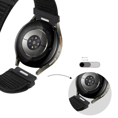 Bandz Levowatch Edgy Nylon Strap 'Easy Fit' (Black)