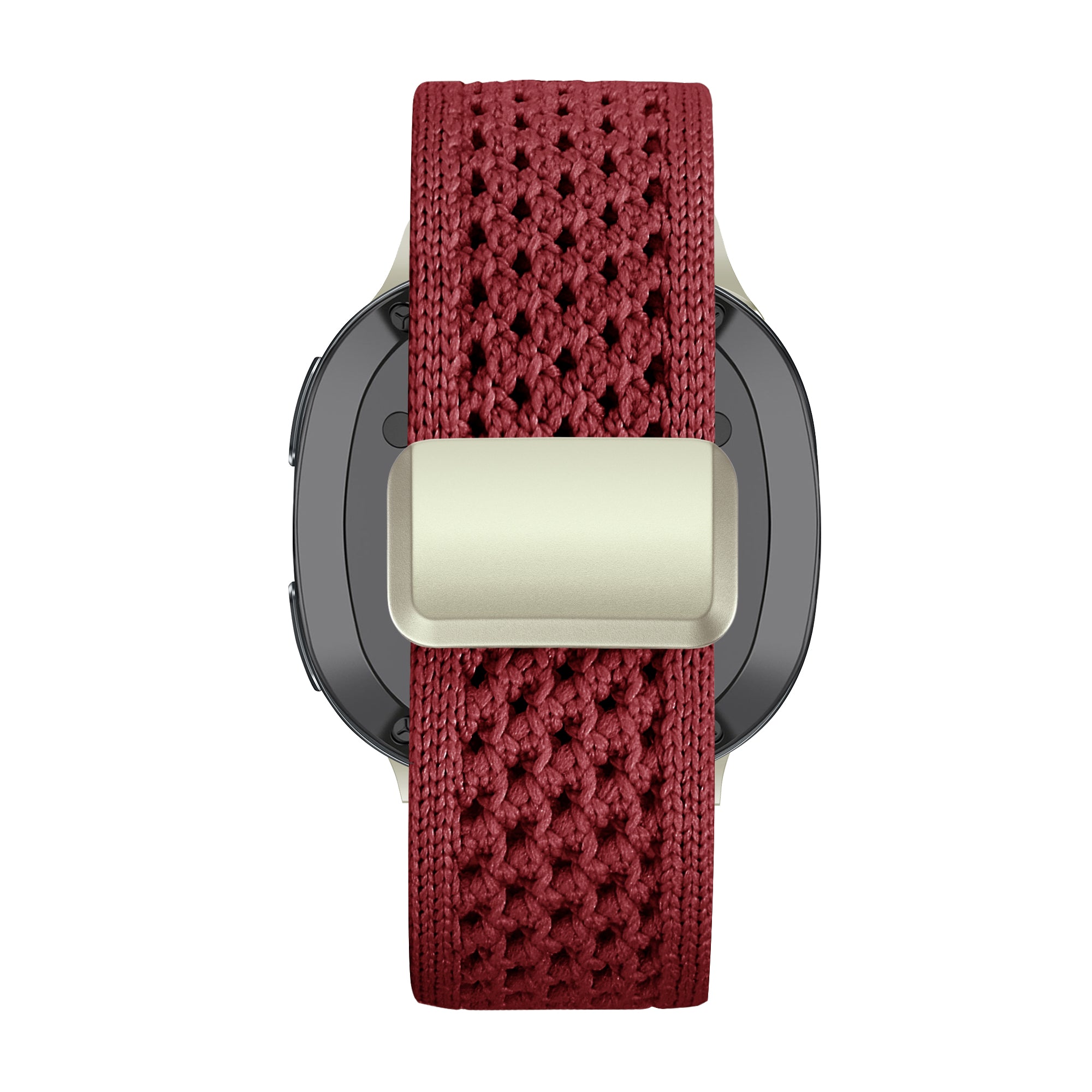 Bandz Samsung Galaxy Watch 8 - 44mm Vintage Nylon Armband (Weinrot)