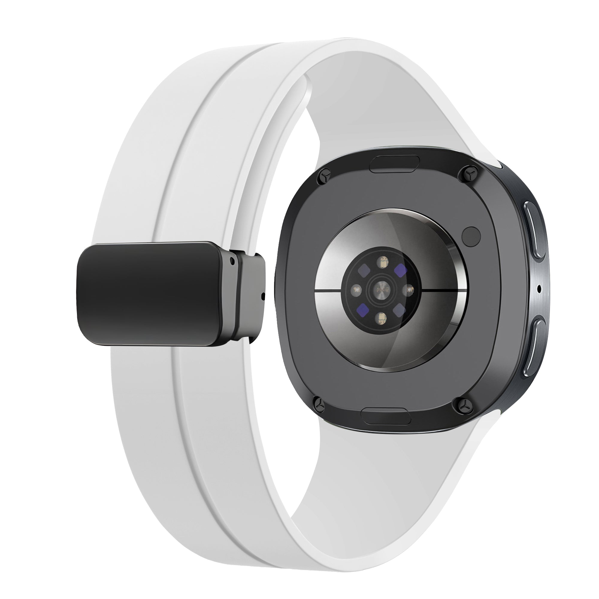 Correa silicona con hebilla Samsung Galaxy Watch 8 Classic (blanco)