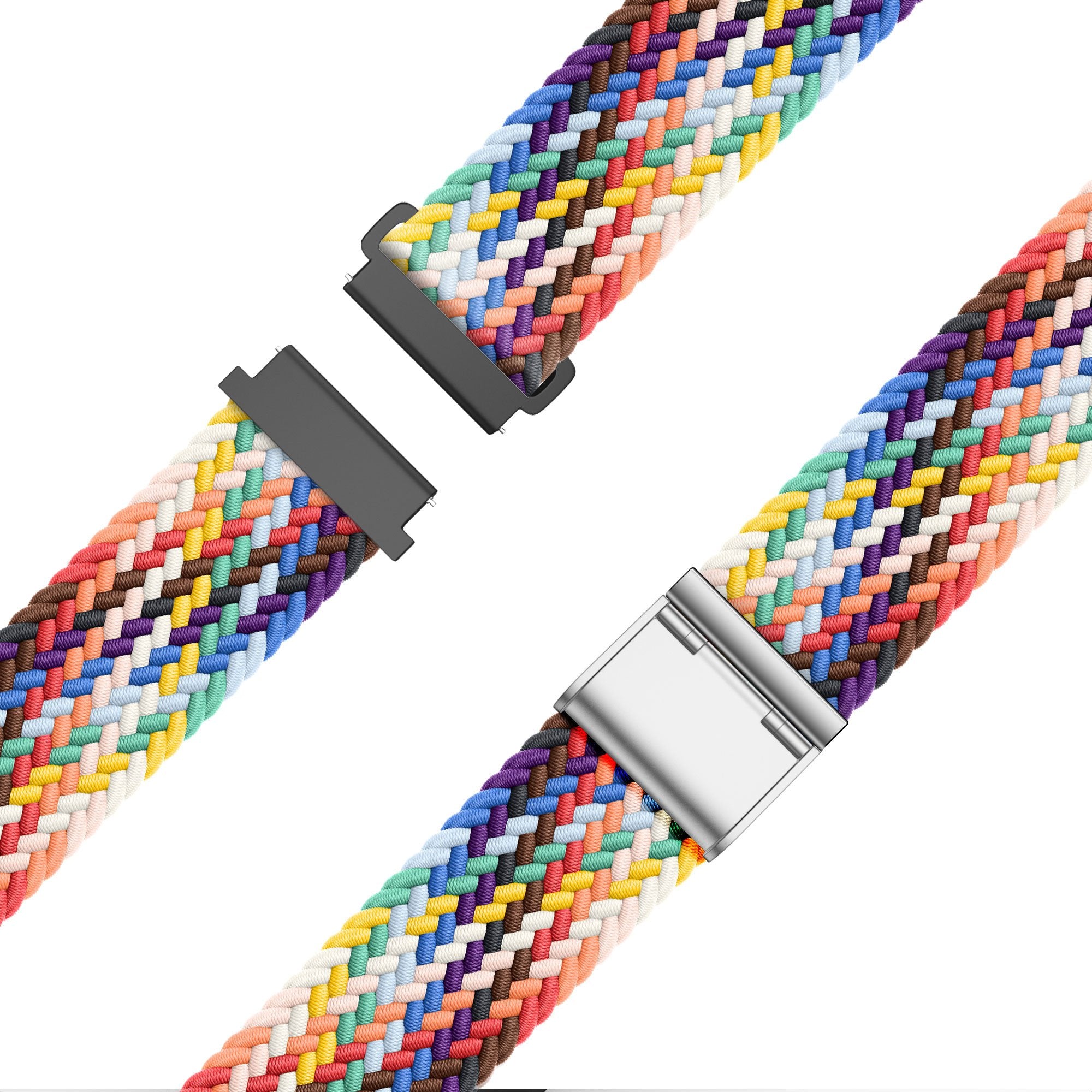 Bandz Garmin Vivomove Style Gewebtes Nylonarmband (Regenbogen)